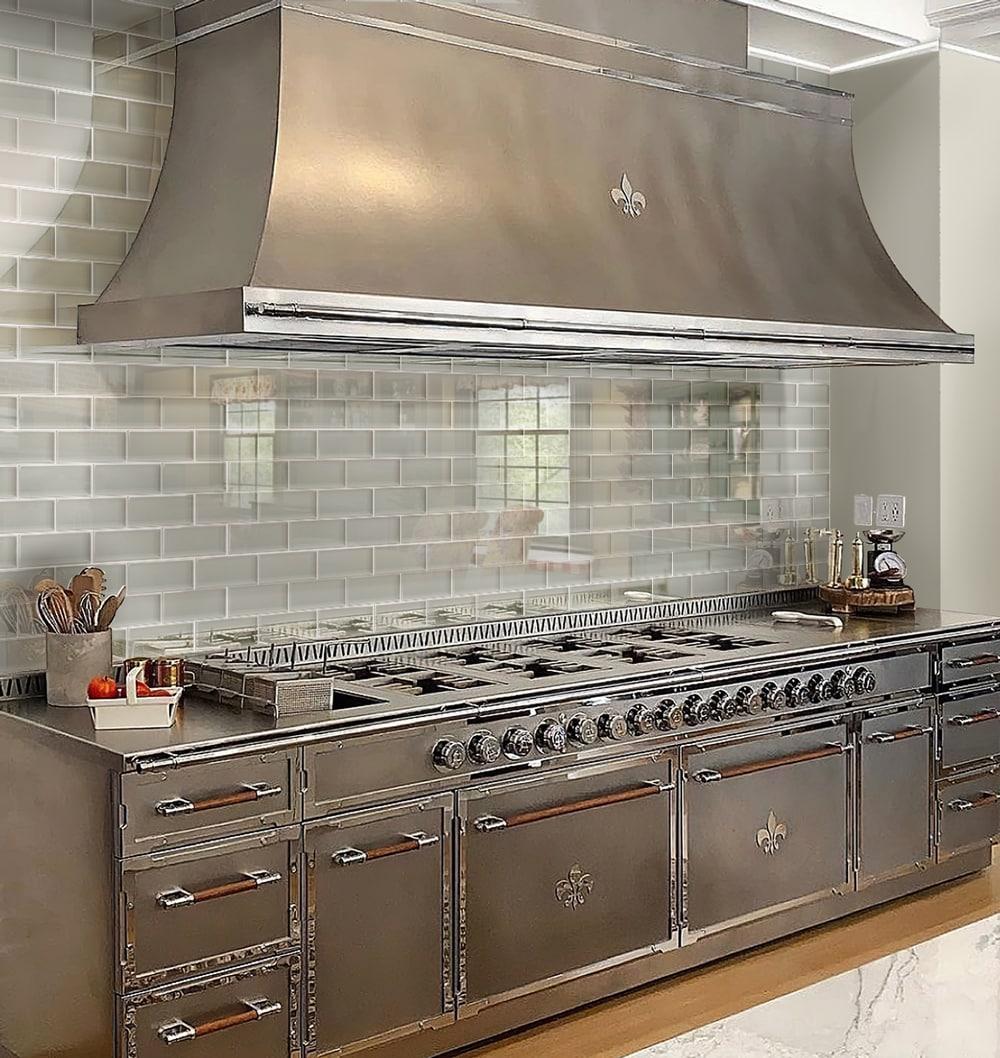 40 pack Lace White 3 in. x 6 in. Polished Glass Subway Wall Tile (5 sq. ft./Case)