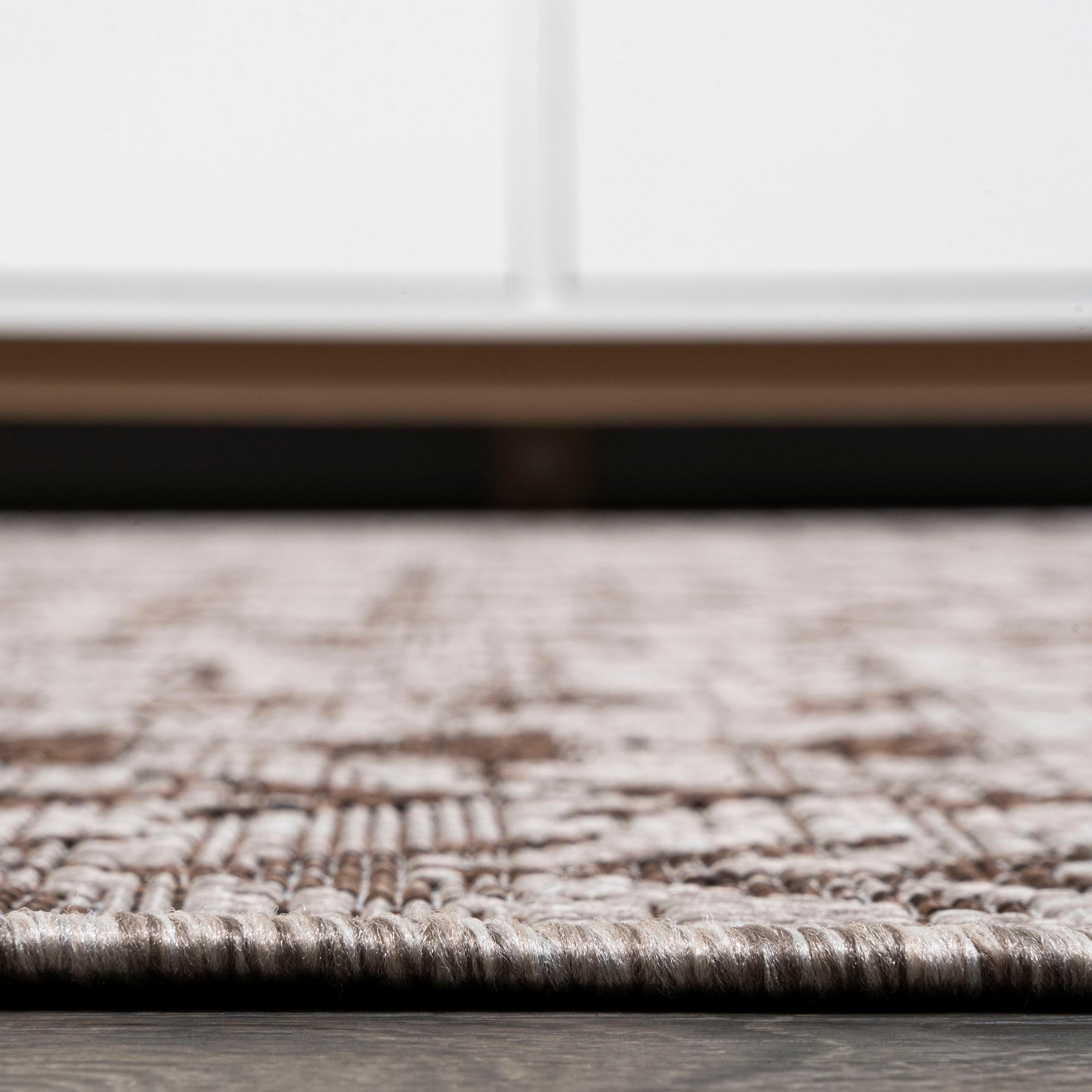 8'x10' Tokay Bohemian Geometric Indoor/Outdoor Area Rug, Beige/Brown - JONATHAN Y