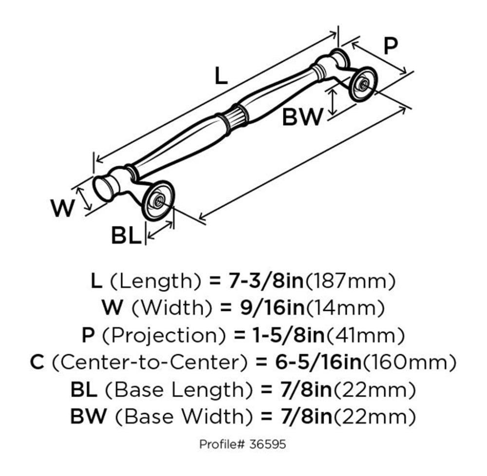 Crawford 6 5/16" Center to Center Bar Pull