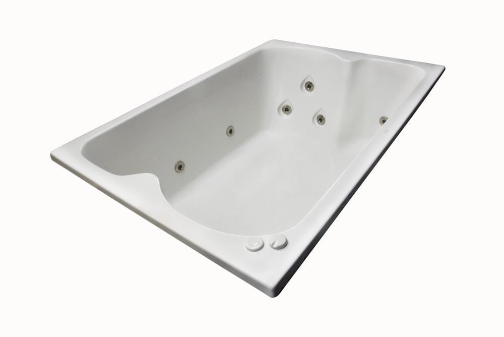 59.75'' x 42.75'' Drop-In Whirlpool Acrylic Bathtub