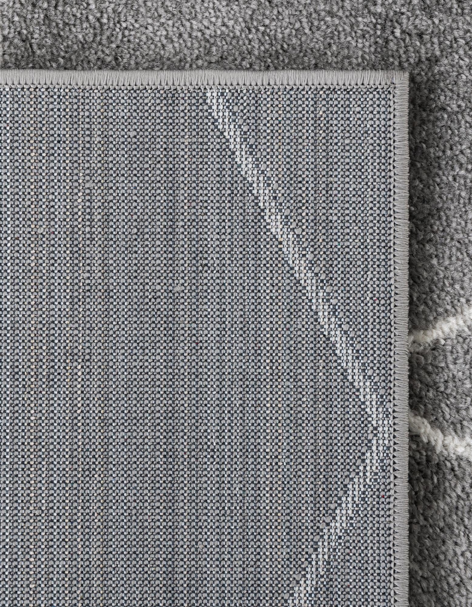Unique Loom 7' 0 x 10' 0 Trellis Frieze Geometric Light Gray Area Rug