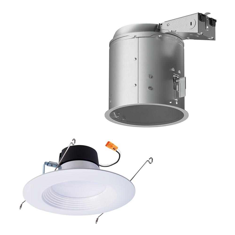 6-Inch White Matte LED Recessed Light Kit with Airtight Seal