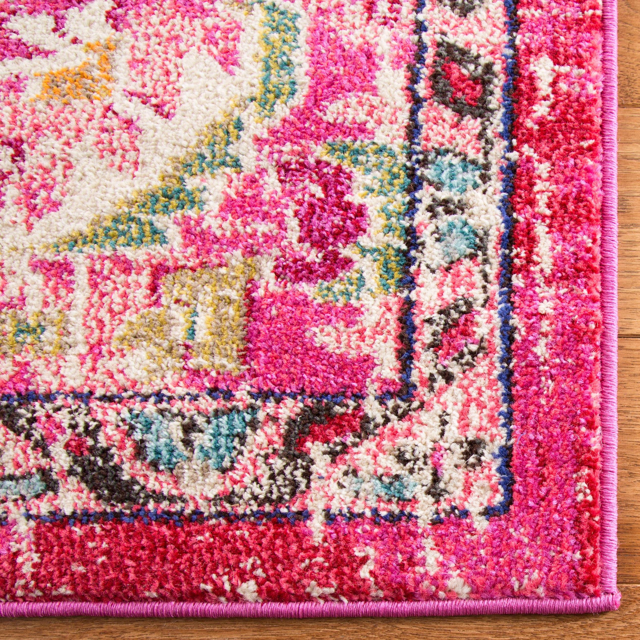 SAFAVIEH Monaco Toria Traditional Area Rug, Pink/Multi, 8' x 11'