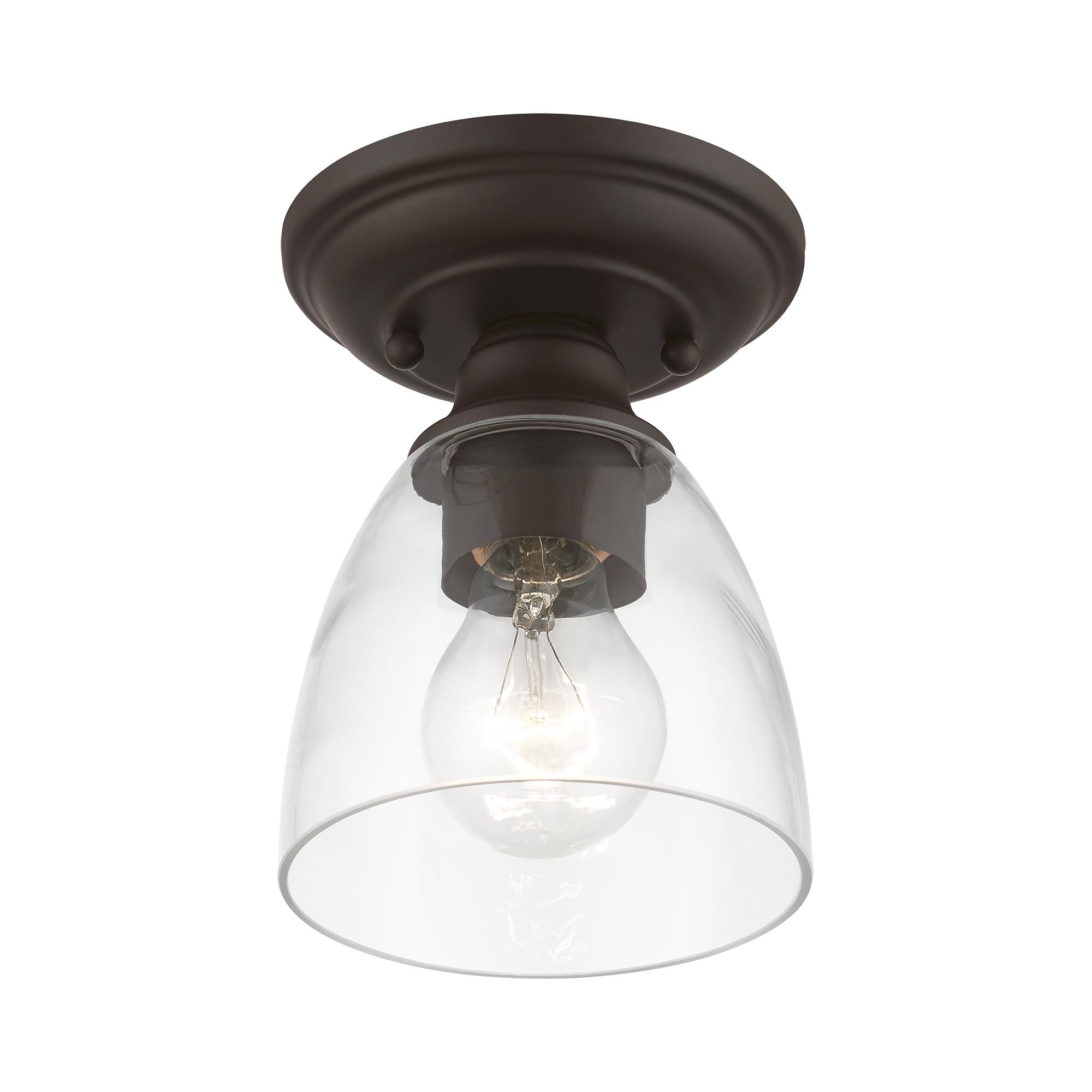 Livex Lighting Montgomery 1 - Light Flush Mount in  Bronze