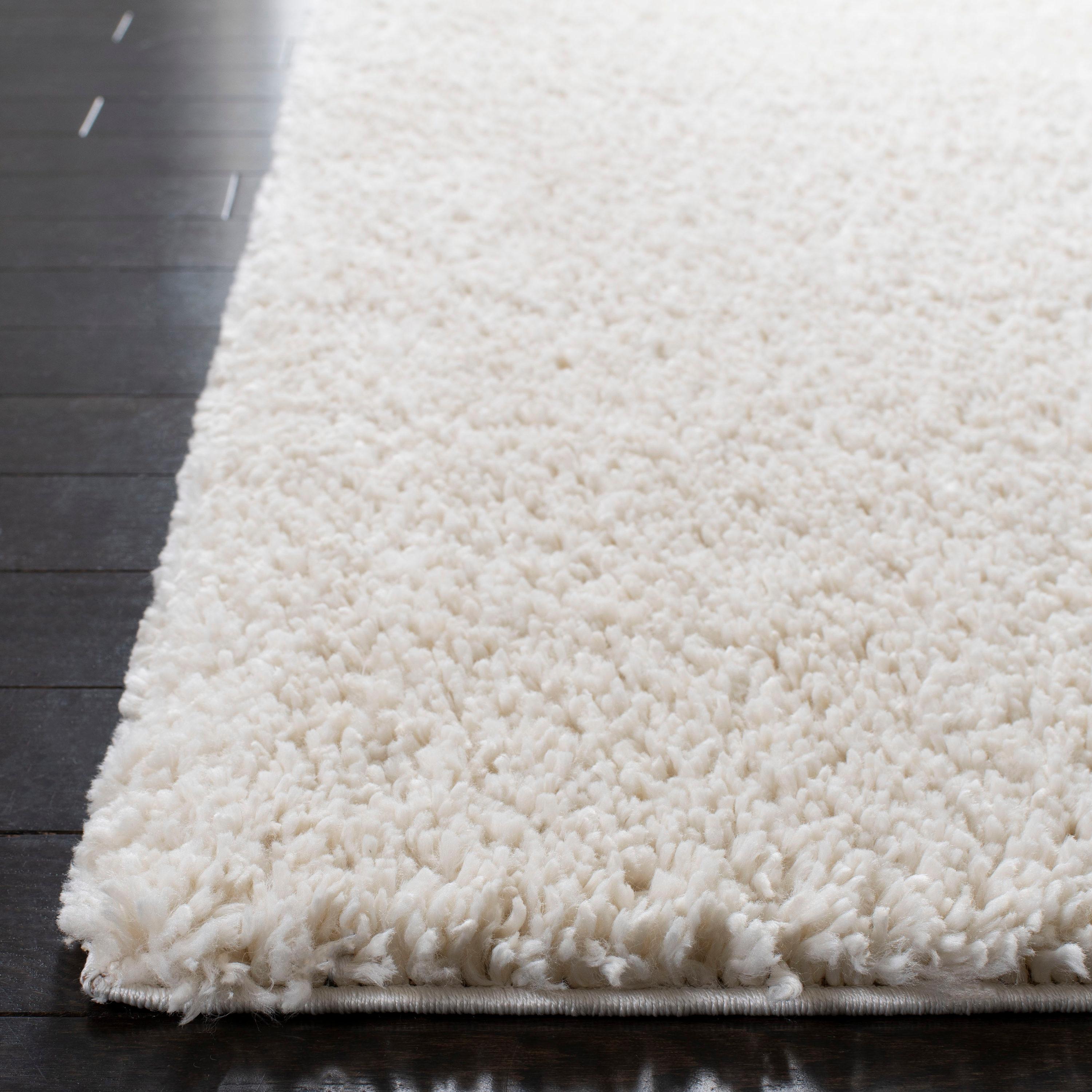 August Shag 900 AUG900 Power Loomed Indoor Area Rug - Ivory - 6'7"x6'7" - Safavieh