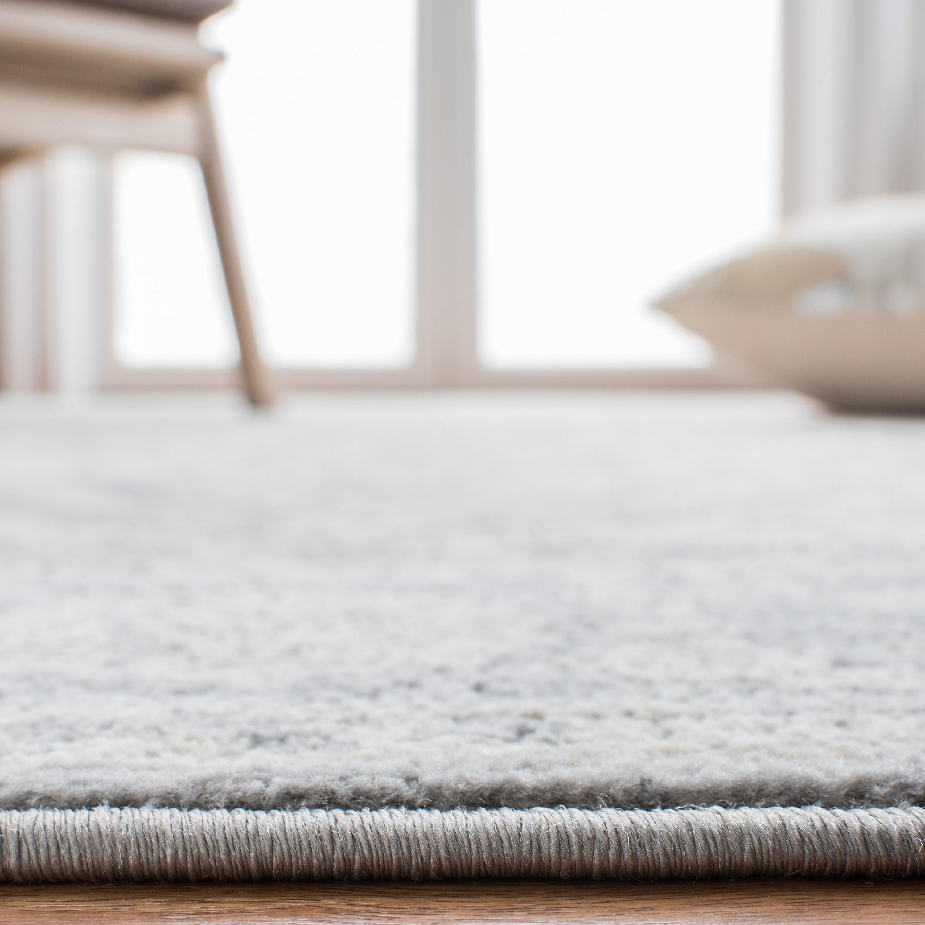 SAFAVIEH Brentwood Adams Oriental Runner Rug, Light Grey/Ivory, 2' x 8'