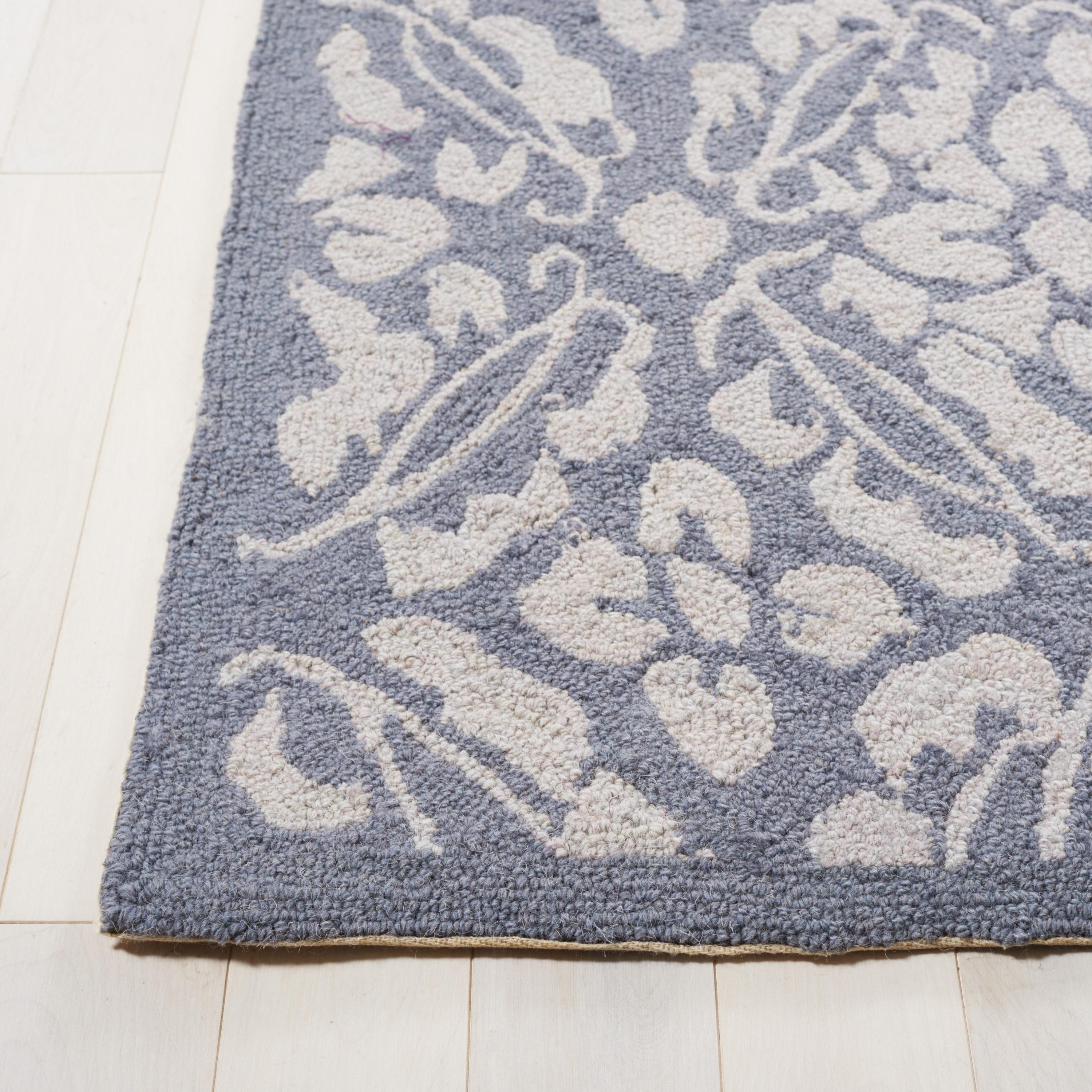 SAFAVIEH Chelsea Margery Geometric Wool Area Rug, Blue, 3'9" x 5'9"