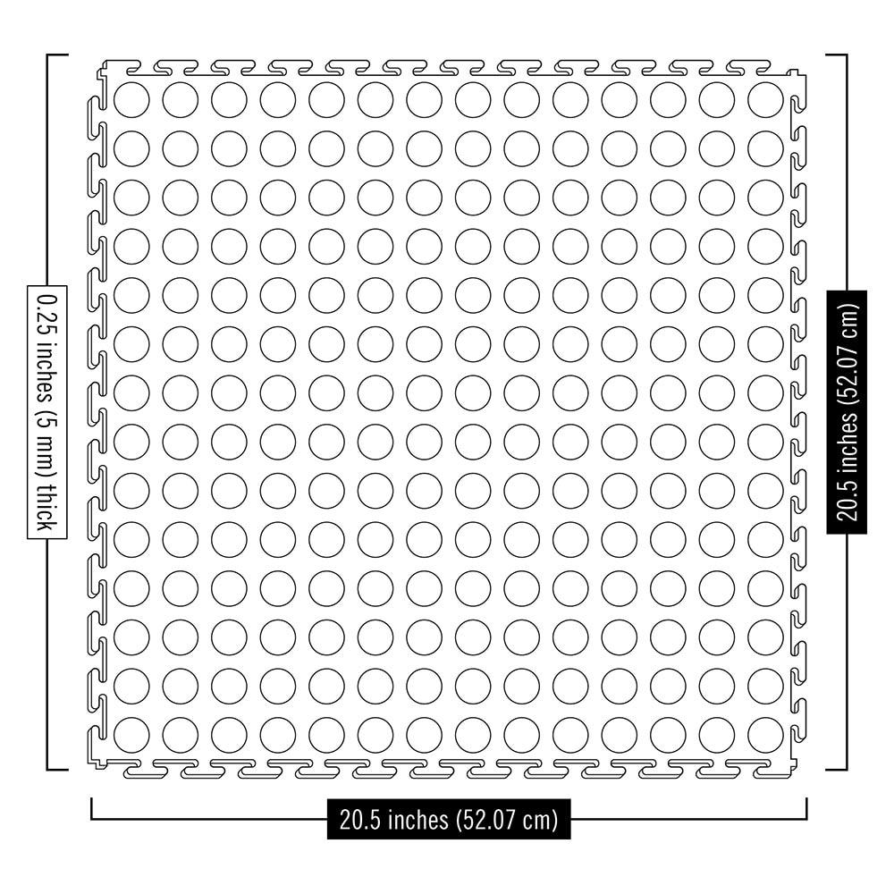 Red Coin Top 20.5-in x 0.25-in Interlocking Tiles (Case 8)