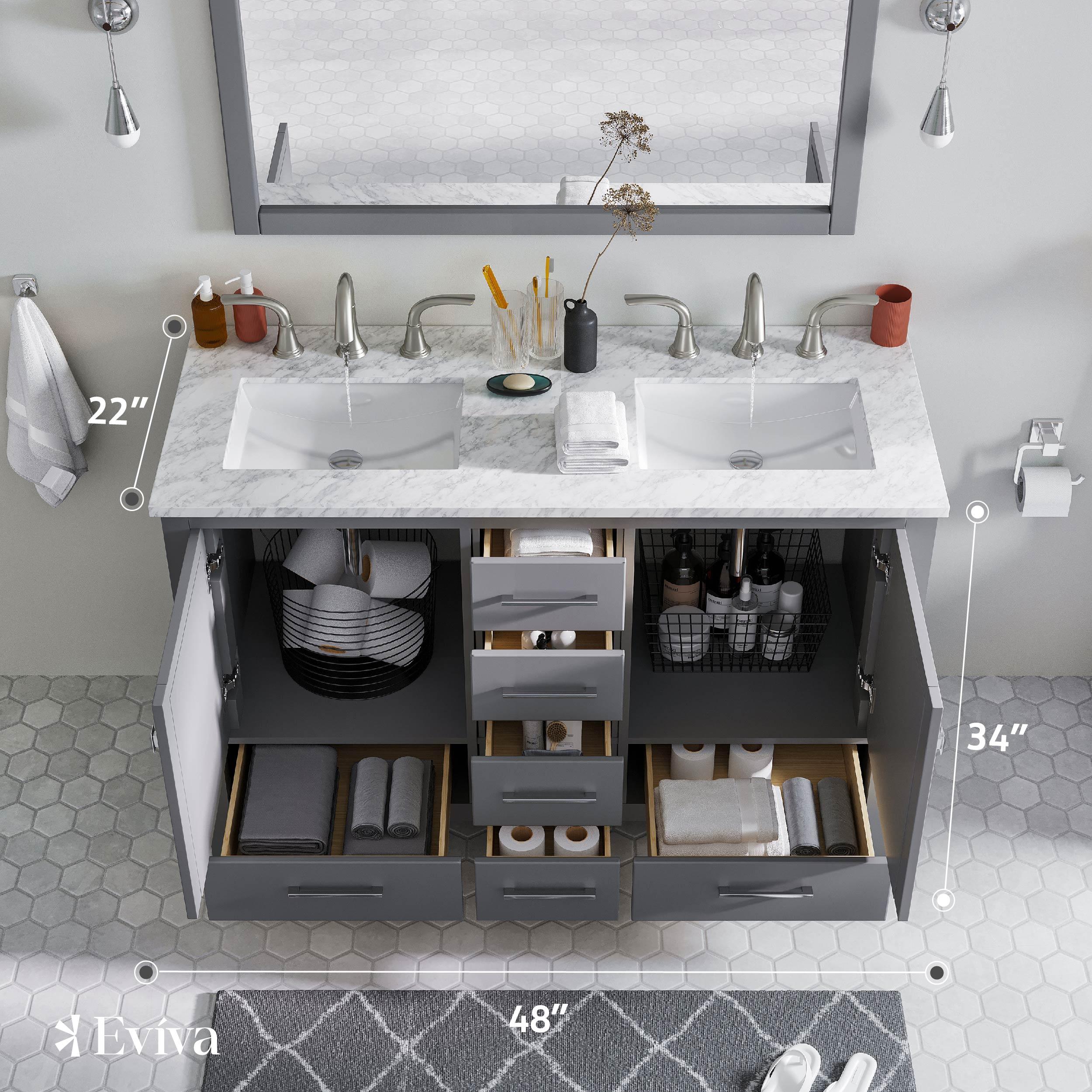 Eviva London 48" Double Bathroom Vanity