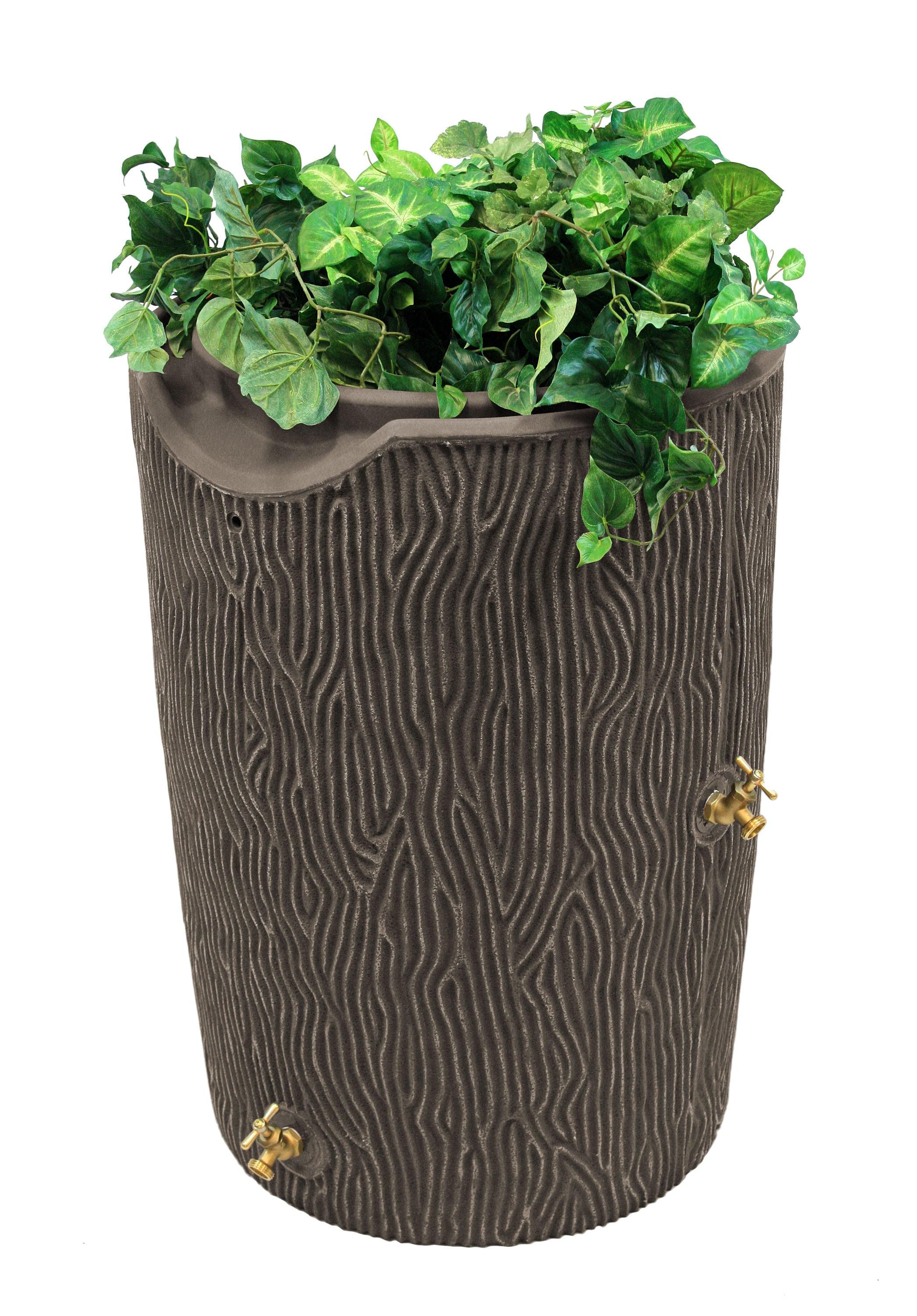 Good Ideas Good Ideas 50 Gallons Plastic Drainable Dual Overflow Planter Rain Barrel