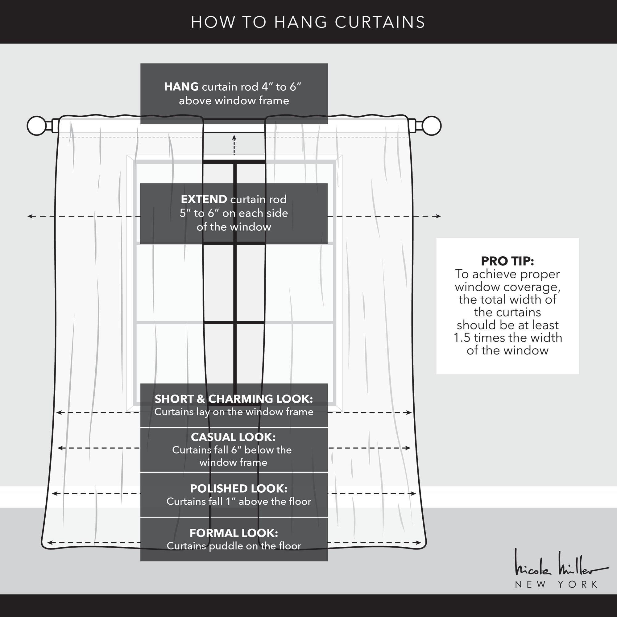 Nicole Miller Nicole Miller New York Hattie Light Filtering, Semi Sheer Rod Pocket Curtain Panels (Set of 2)