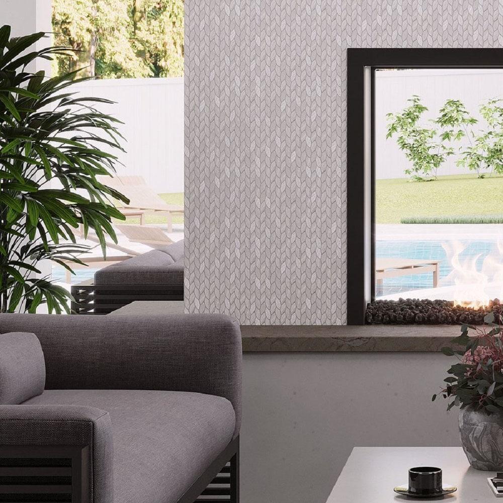 11.8" x 12" Marble Novelty Mosaic Wall & Floor Tile