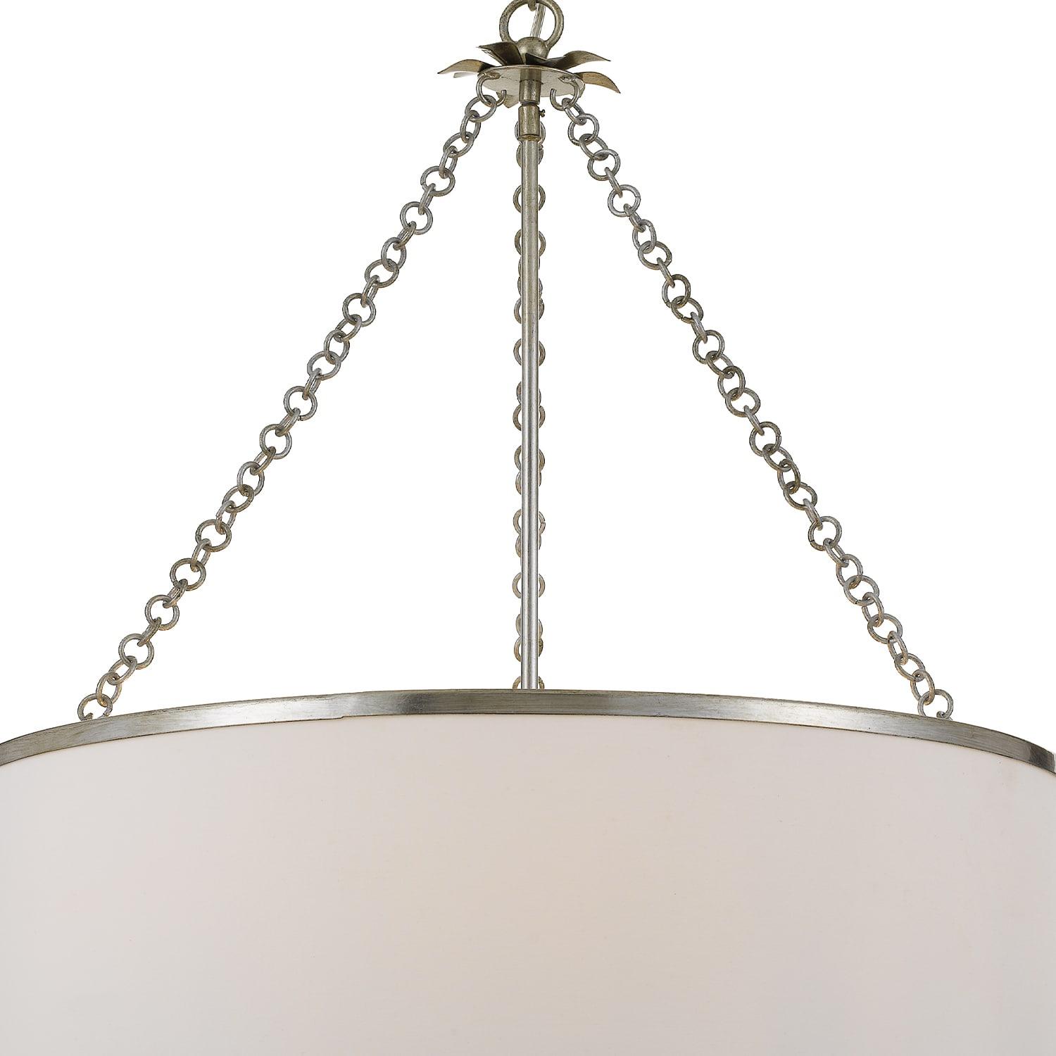 Six Light Chandelier-Antique Silver Finish    -Traditional Installation Crystorama Lighting 518-Sa