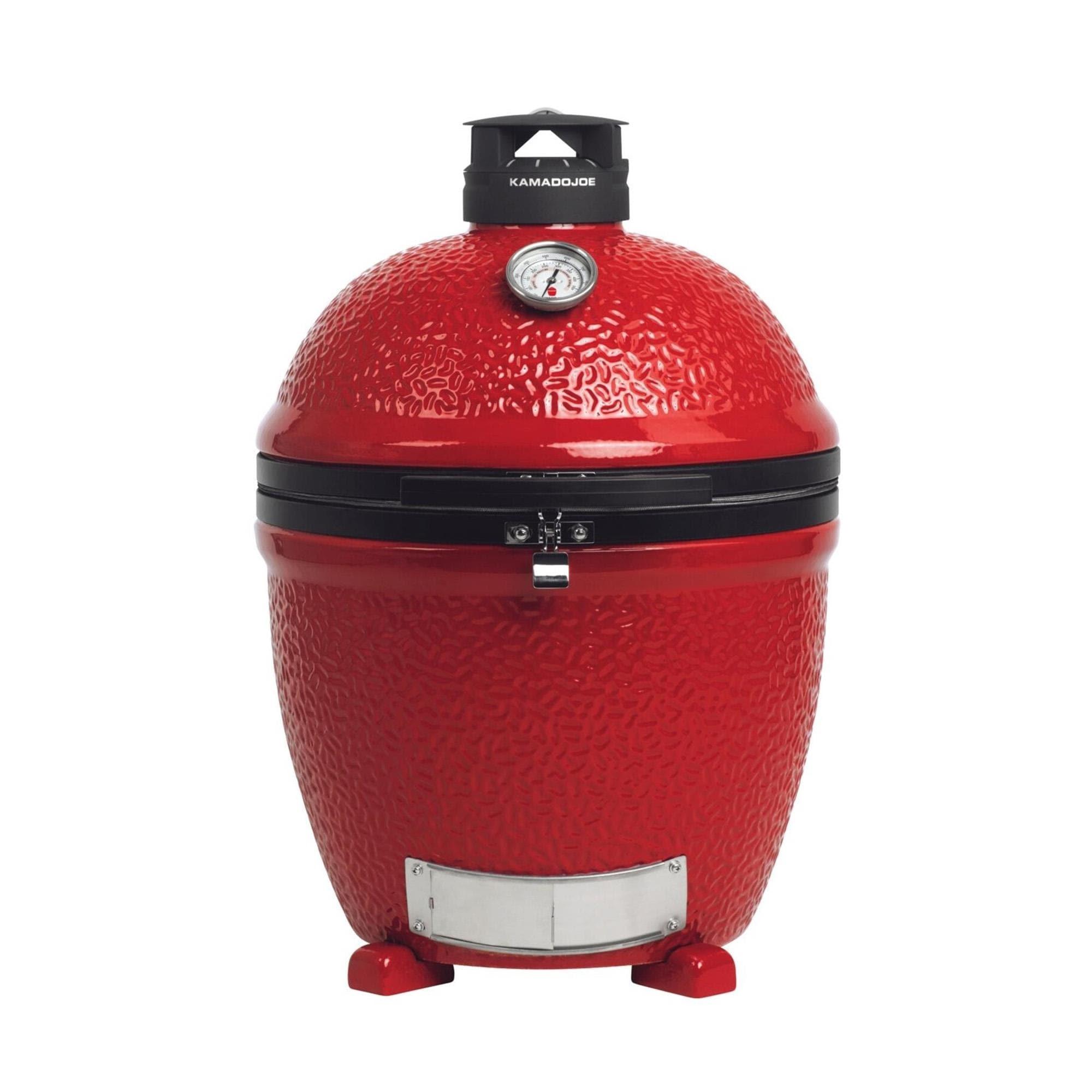 Kamado Joe Classic II 18 Inch Red Ceramic Charcoal Grill with Smoker