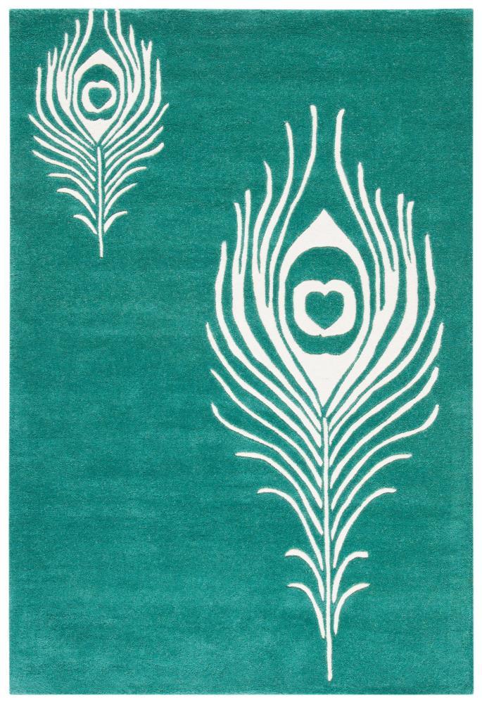 Soho SOH704 Hand Tufted Indoor Area Rug - Teal/Ivory - 3'6"x5'6" - Safavieh