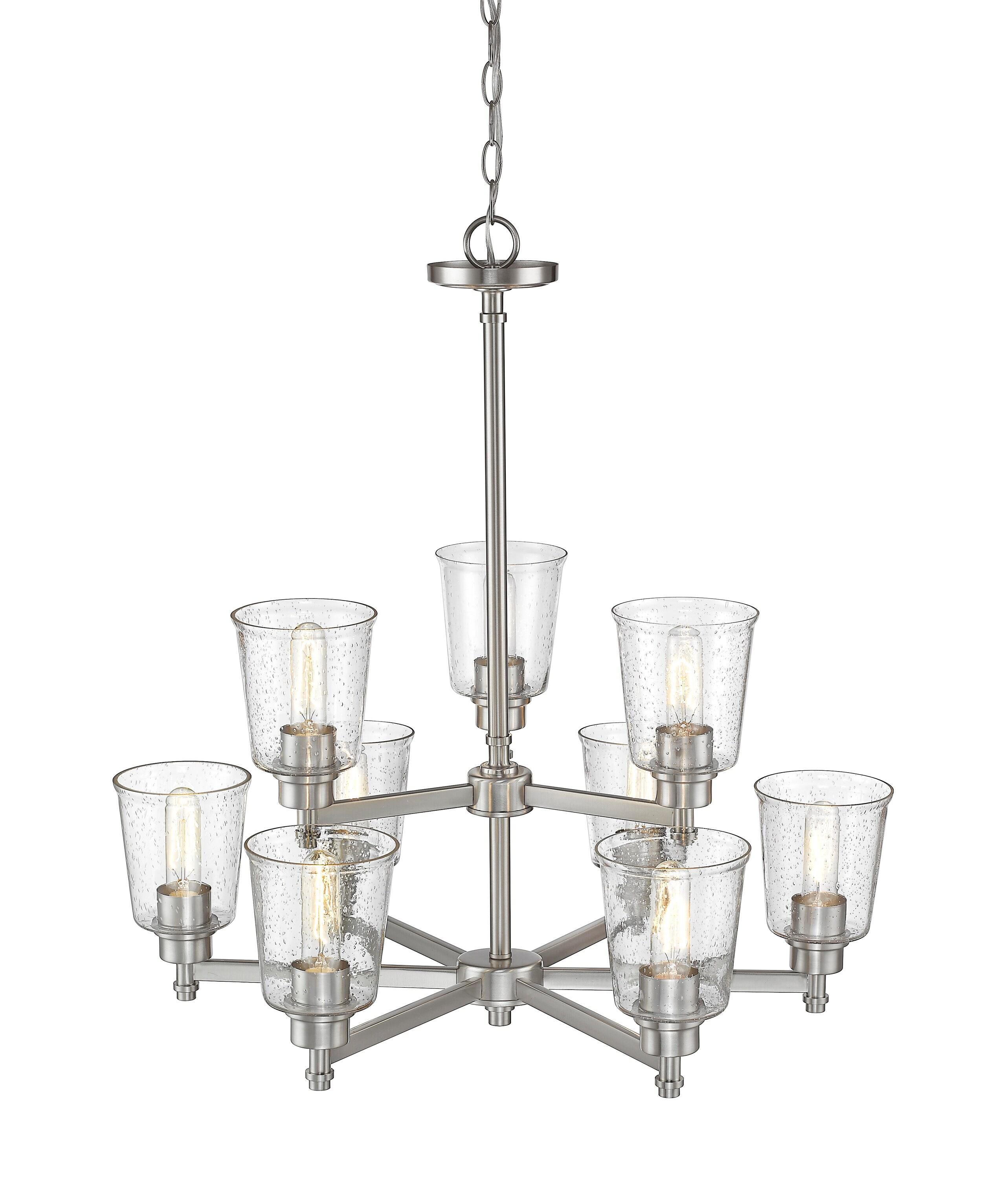 Z-Lite 464-9 Bohin 9 Light 28" Wide Chandelier - Nickel