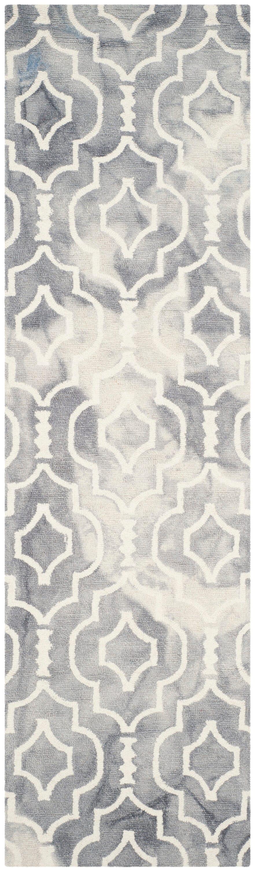 Dip Dye DDY538 Hand Tufted Indoor Runner - Grey/Ivory - 2'3"x12' - Safavieh