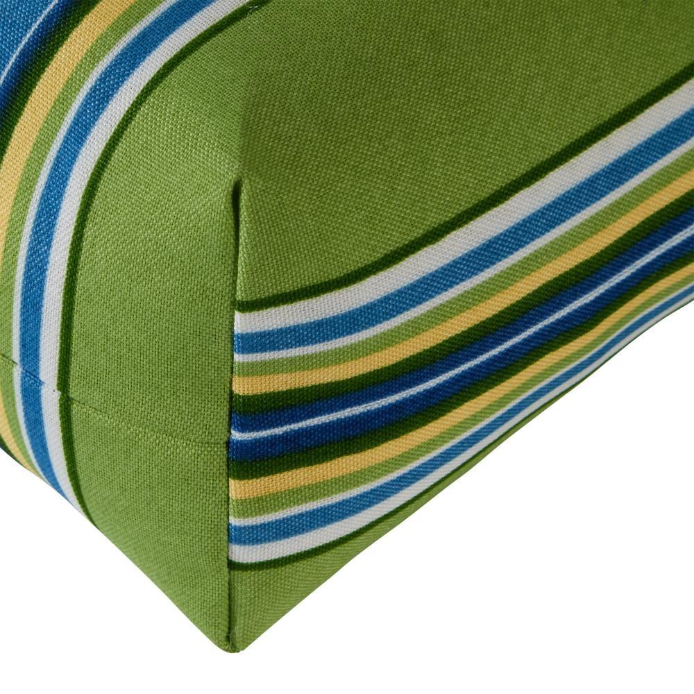 Greendale Home Fashions Cayman Stripe 42 x 21 in. Outdoor Reversible Tufted Chair Cushion