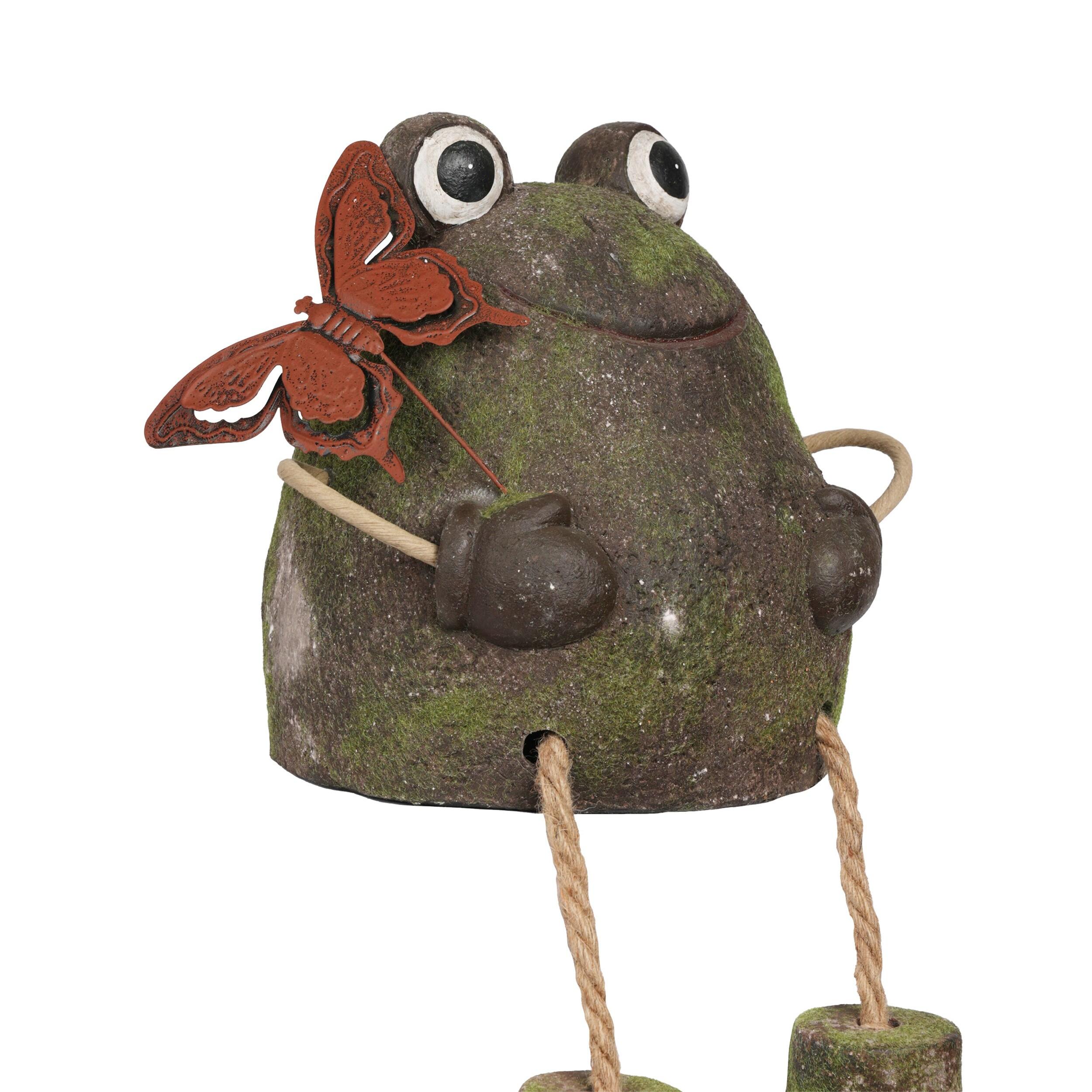 Alpine Corporation 12-in H x 11-in W Multiple colors/finishes Frog Garden Statue