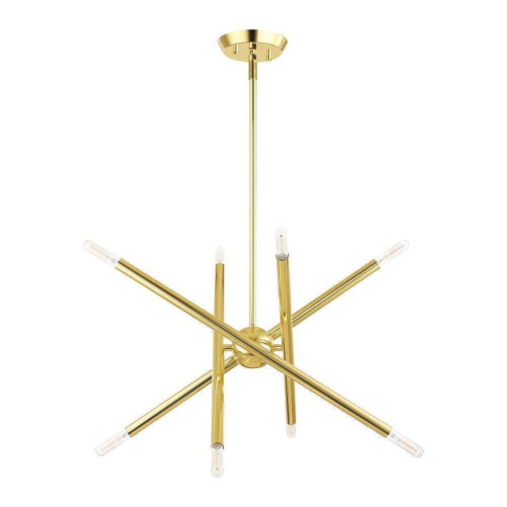 Livex Lighting Soho 8 - Light Chandelier in  Polished Brass
