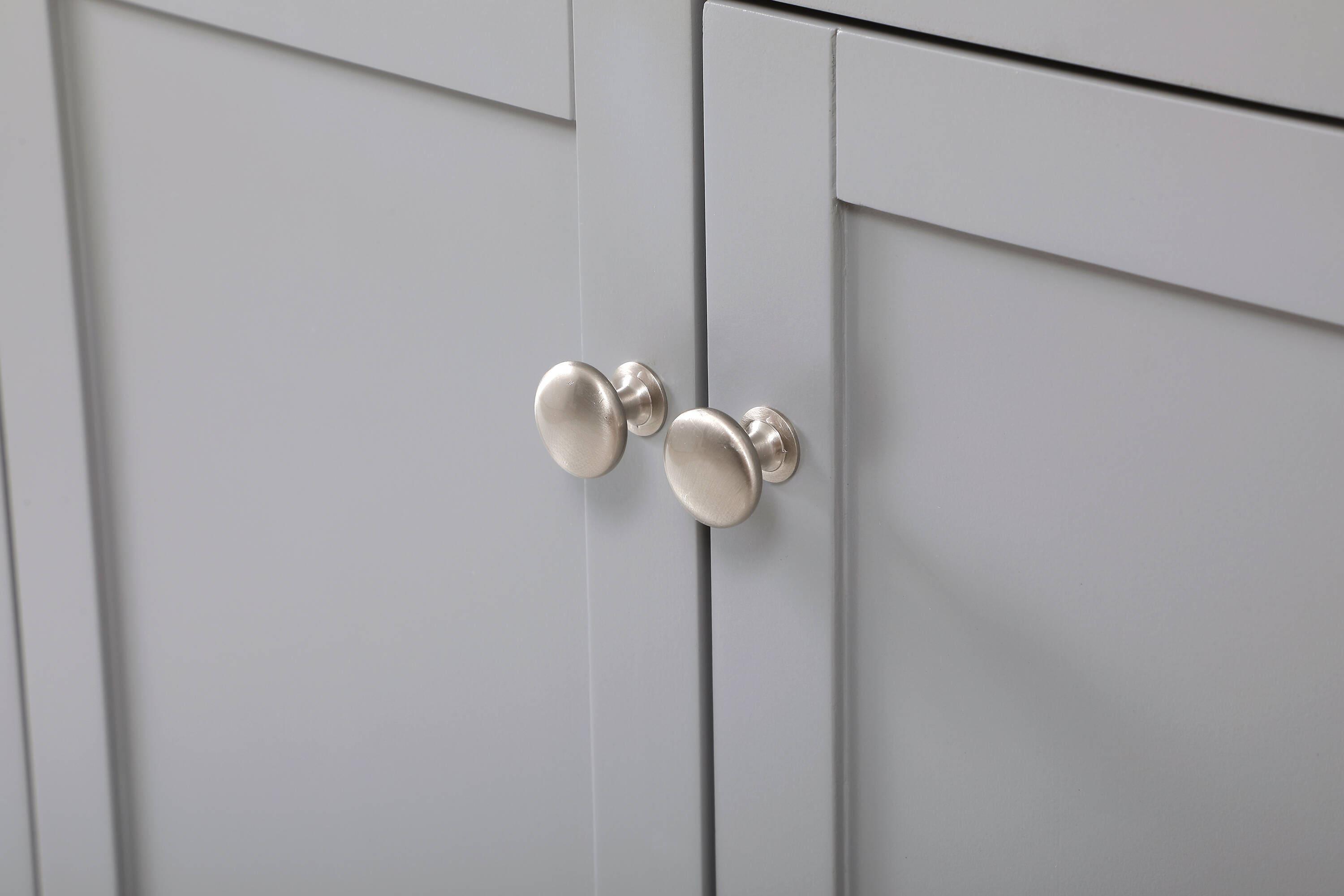 Elegant Decor Franklin 60" Aluminum MDF Double Bathroom Vanity in Gray