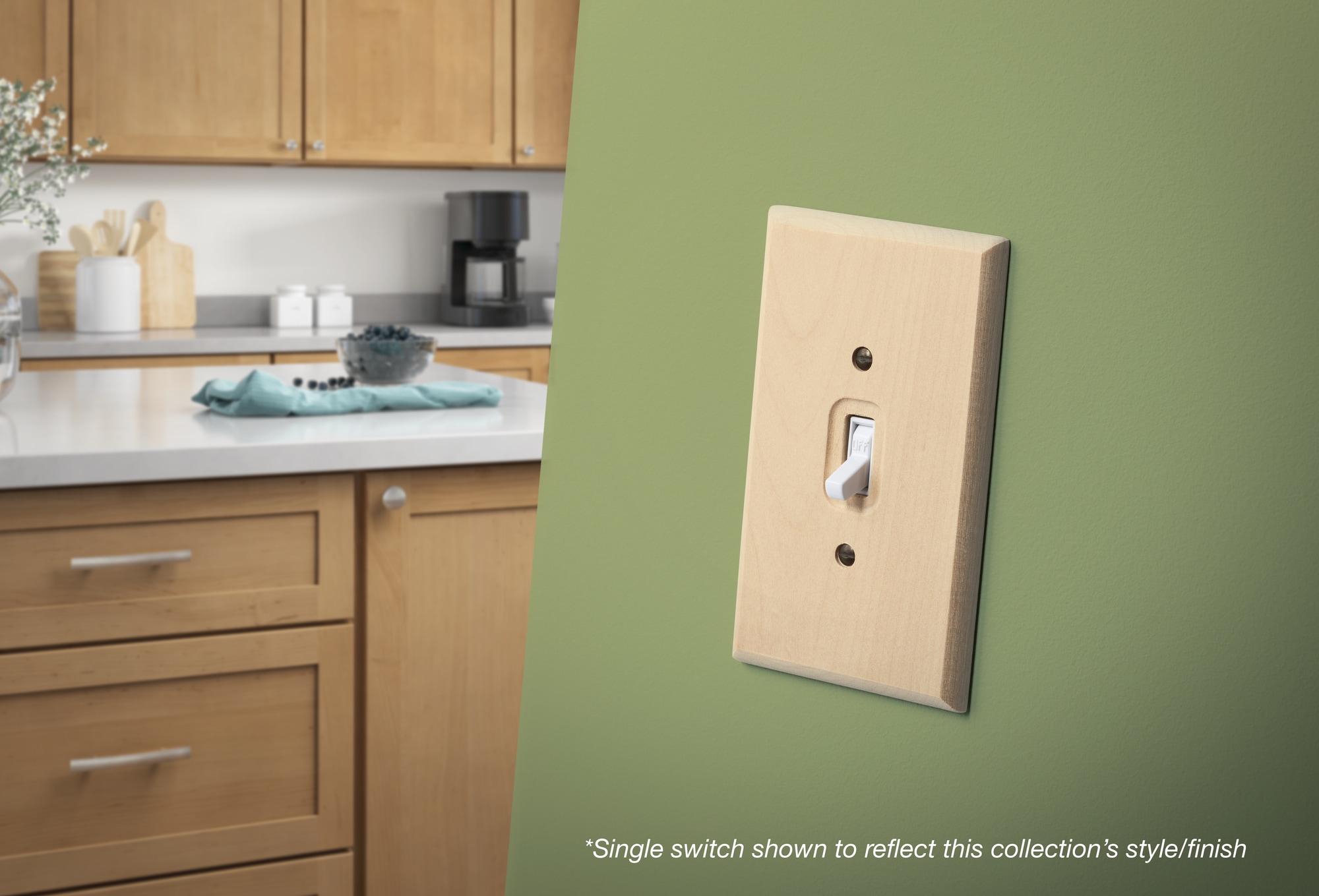 Liberty 64662 Unfinished Wood Single Blank Wall Plate Cover