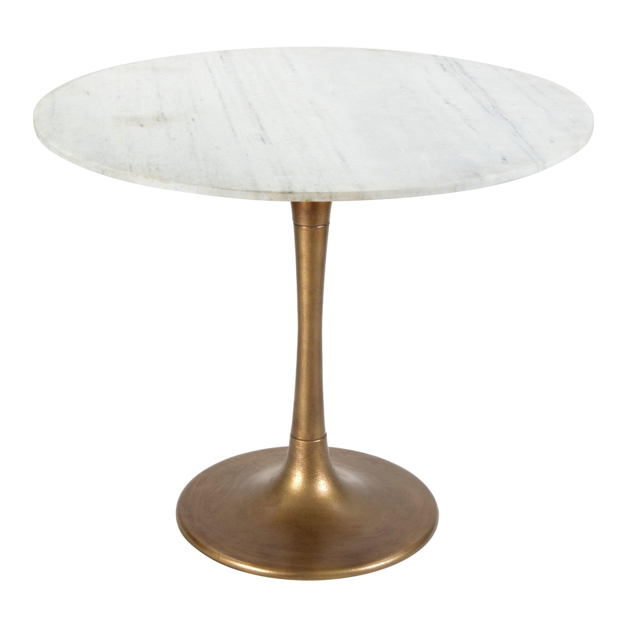 Zuo Hospitality Round Marble Top Dining Table