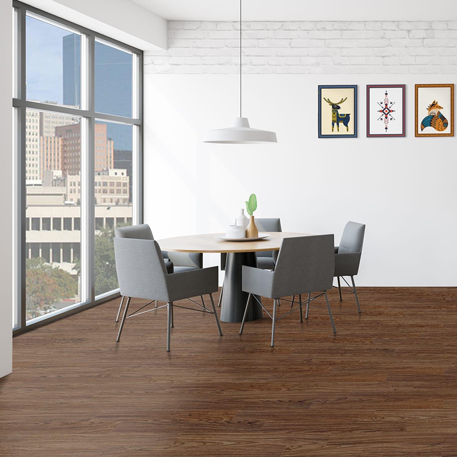 BaseCore 12mil x 6" W x 36" L Peel and Stick Luxury Vinyl Plank Flooring