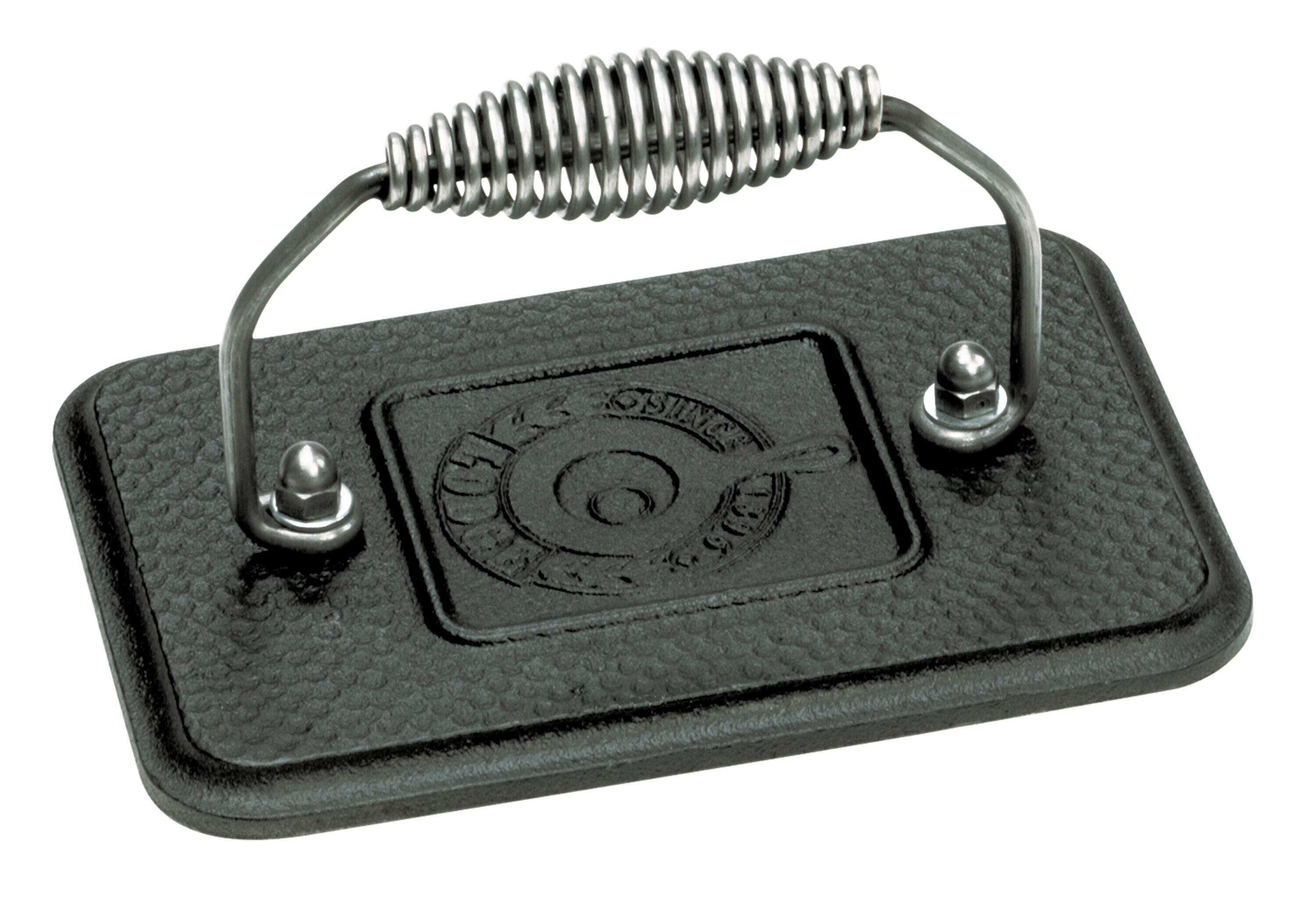 Lodge Cast Iron 6.75 In. x 4.5 In. Grill Press, Black