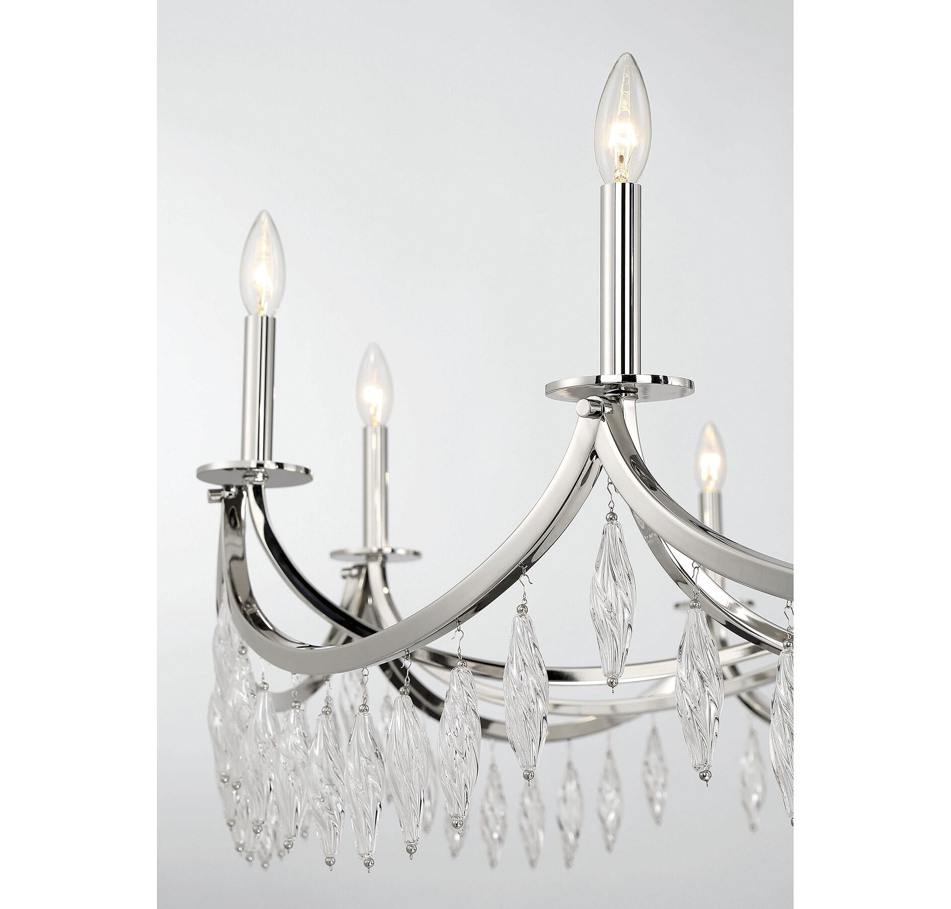 Kameron 10-Light Chandelier in Polished Nickel