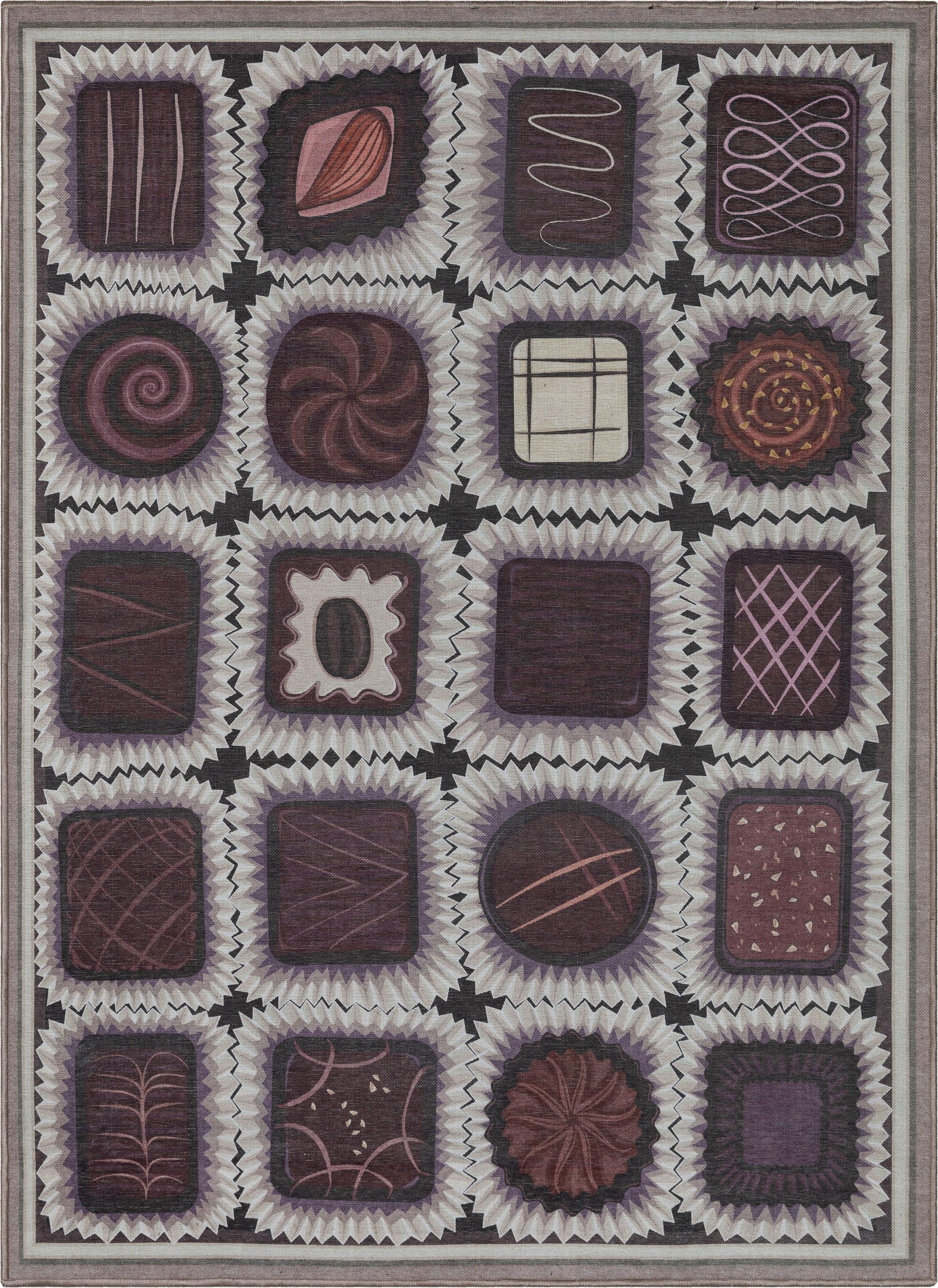 Well Woven Chocolate Box 3'3" x 5' Brown Area Rug
