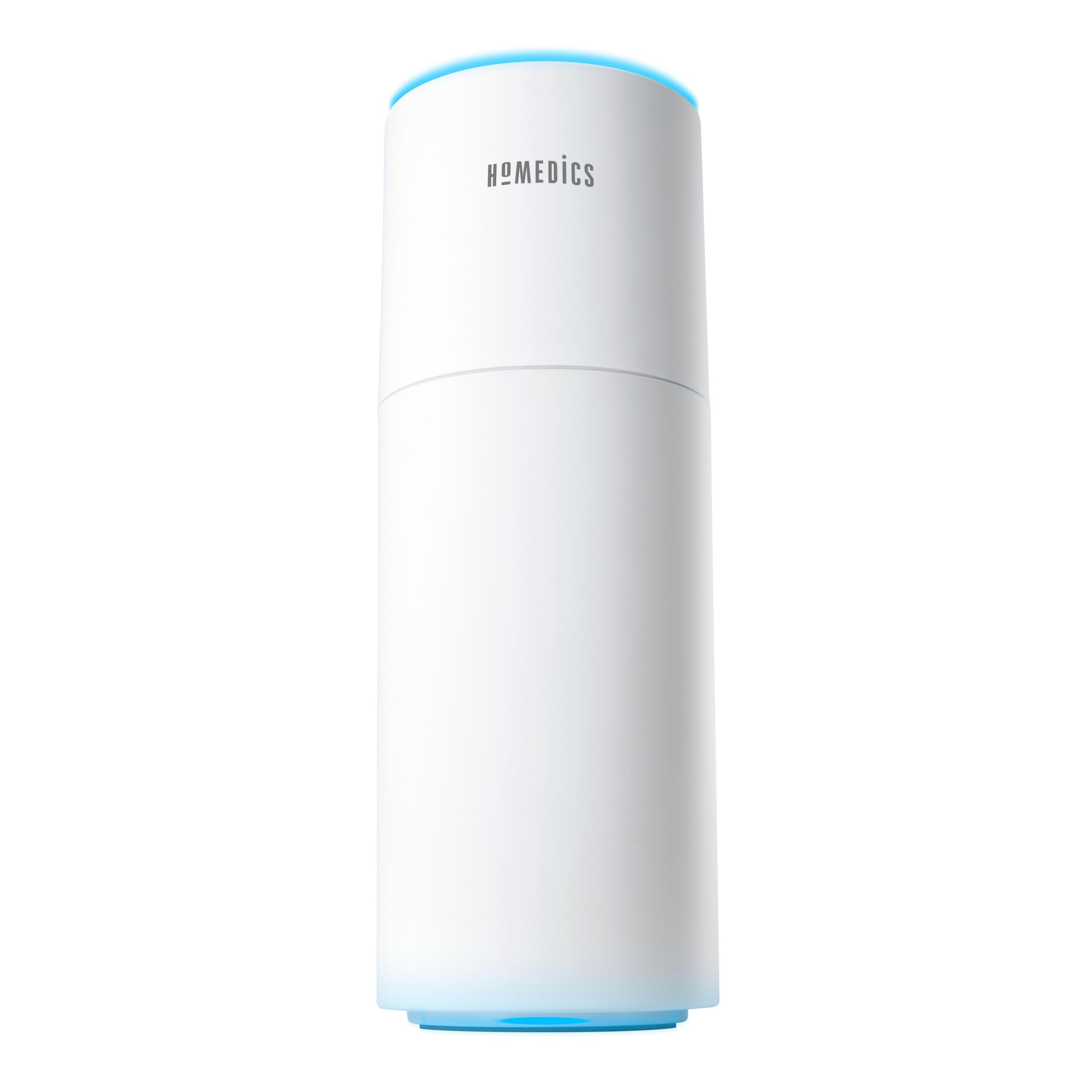 Homedics Portable Ultrasonic Humidifier, Cordless, Desktop, Travel, up to 10-Hour Runtime, Visible Quiet Cool Mist, White