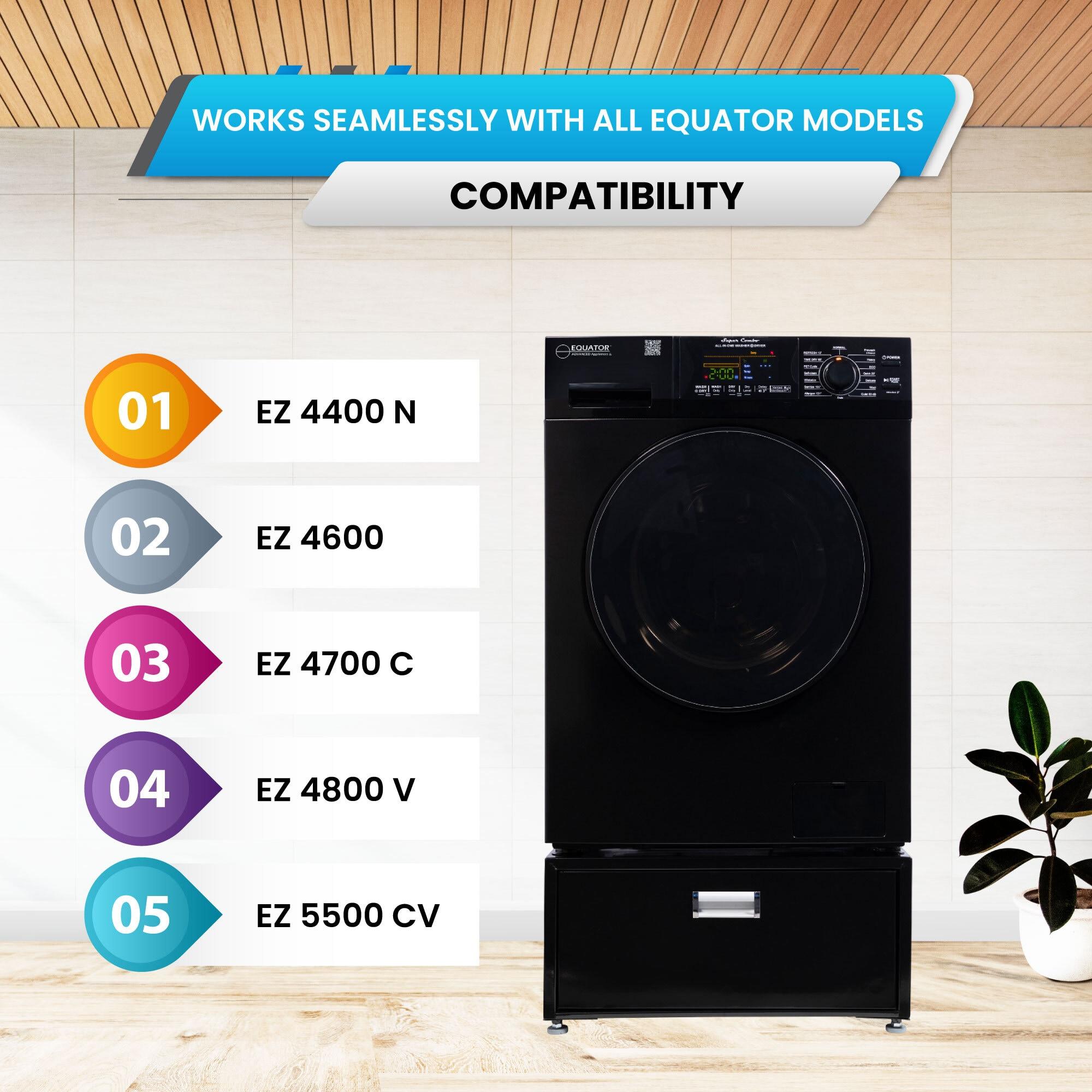 All-in-one Washer Dryer CONVERTIBLE PET Sanitize Cycle 15 lbs 1400RPM+Pedestal