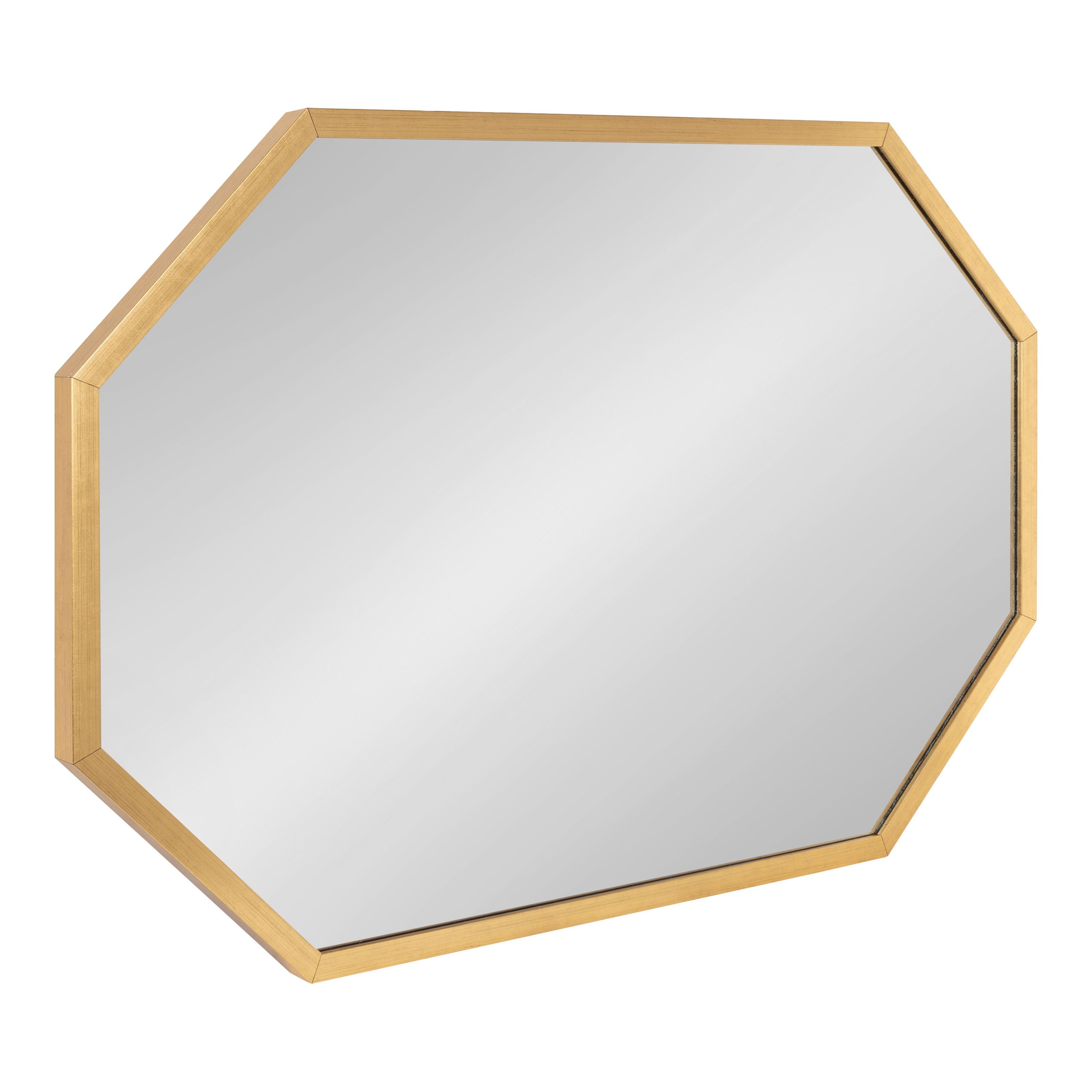 24" x 36" Laverty Octagon Wall Mirror Gold - Kate & Laurel All Things Decor