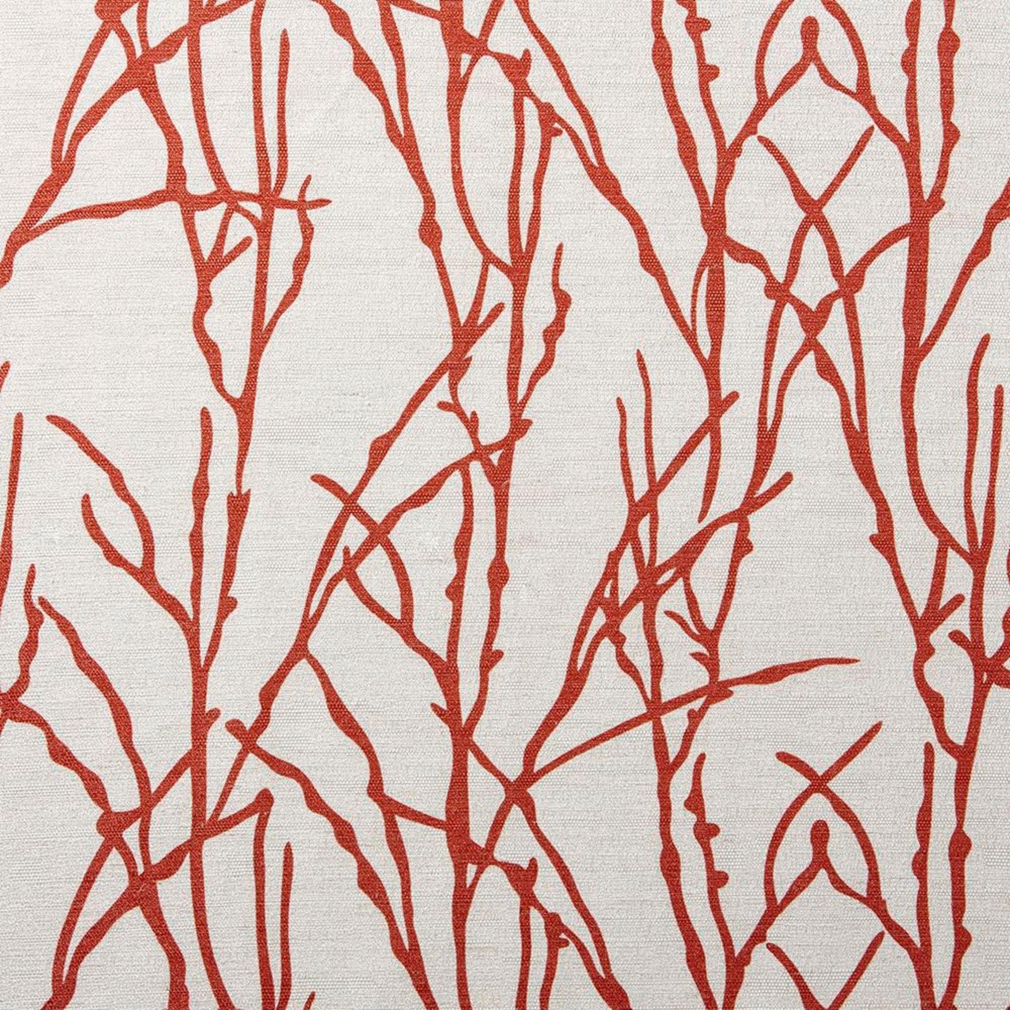 EXCLUSIVE HOME Branches Linen Blend Grommet Top Curtain Panel Pair, 54"x108", Mecca Orange