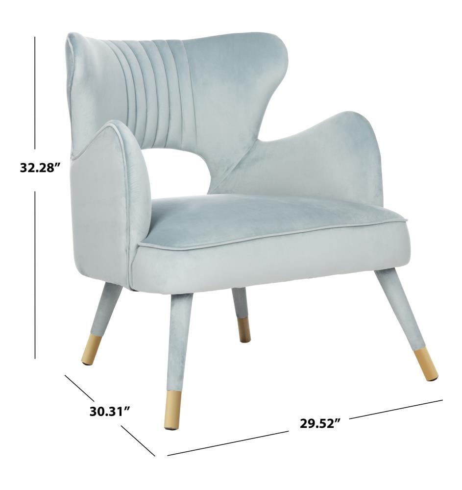 Blair Wingback Accent Chair - Slate Blue/Gold - Safavieh