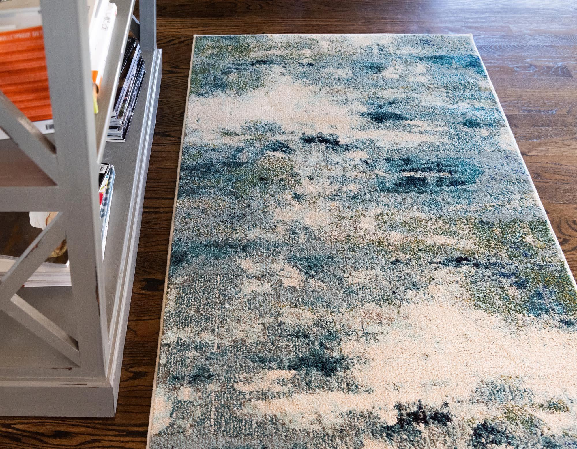 Unique Loom 3' 3 x 5' 3 Chromatic Avalon Light Blue Area Rug