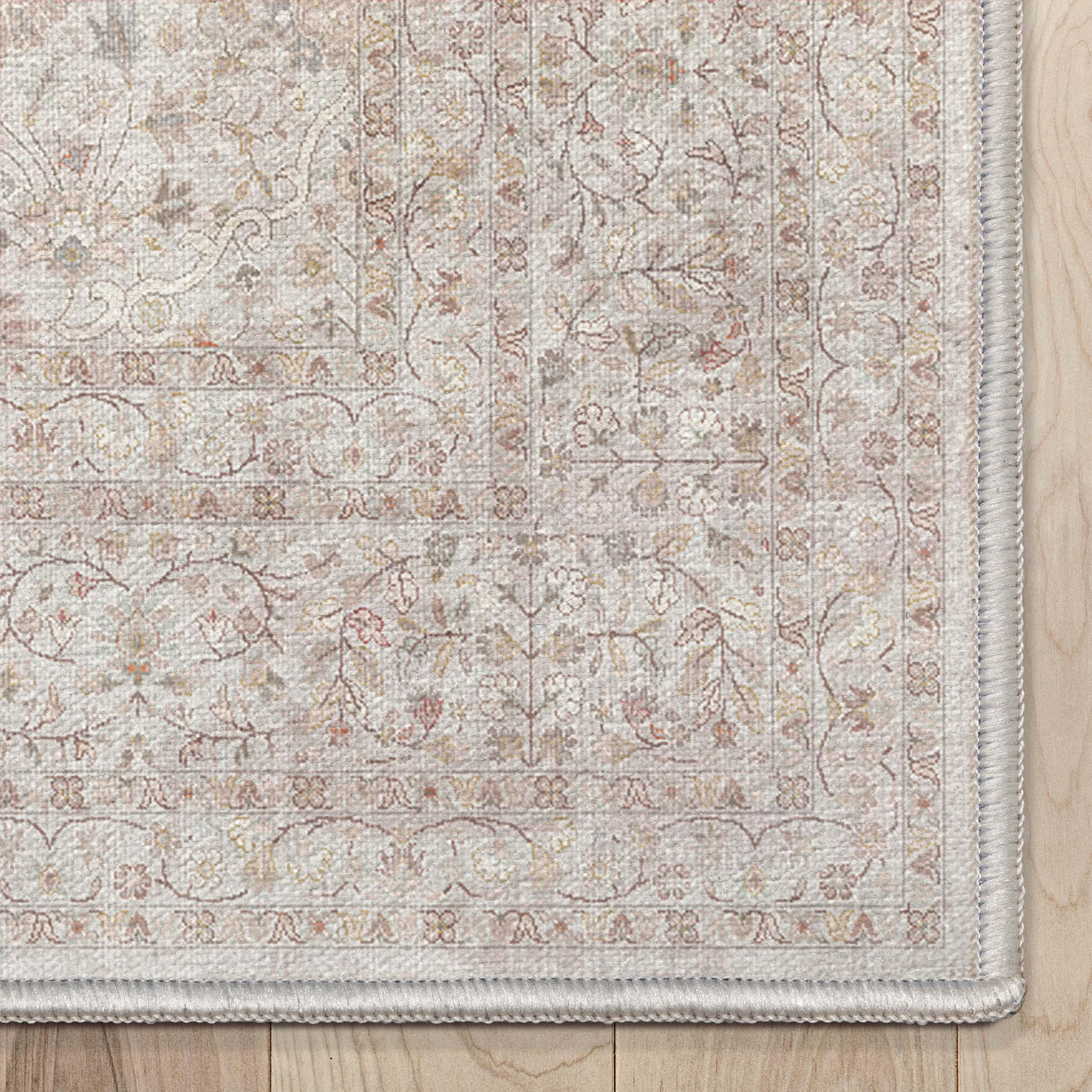 Well Woven Asha Isolde Vintage Oriental Botanical Ivory & Cream Area Rug