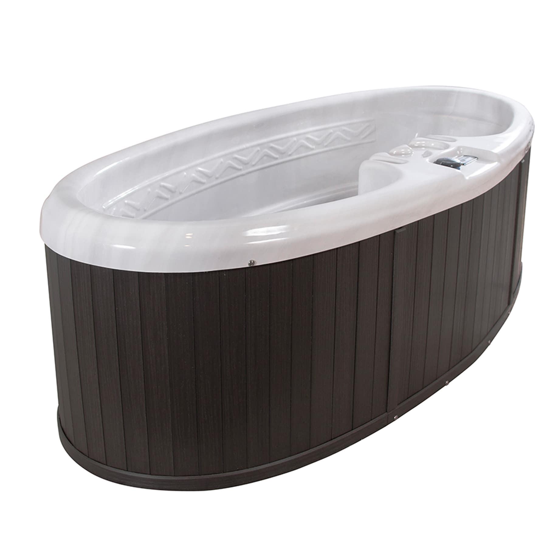 USA Spas 110 Volt 2 Person - Person 5 - Jet Resin Oval Plug And Play Hot Tub with Ozonator in Gray