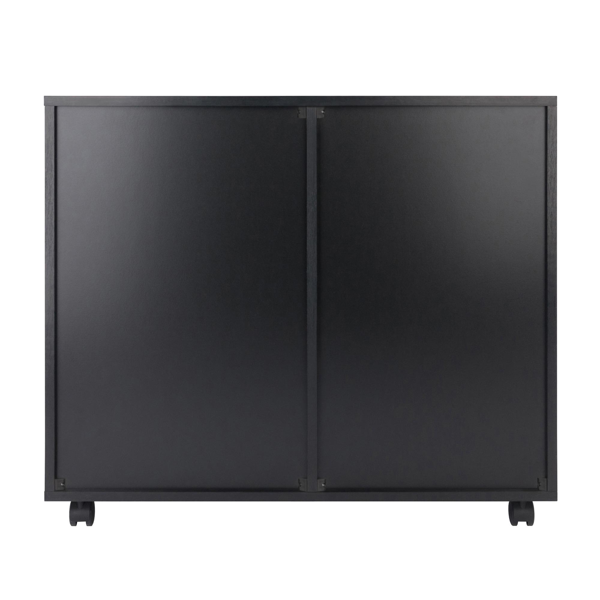 Winsome Halifax 2 Sections Mobile Filing Cabinet Black : MDF Construction, Office Storage, 2 Drawers