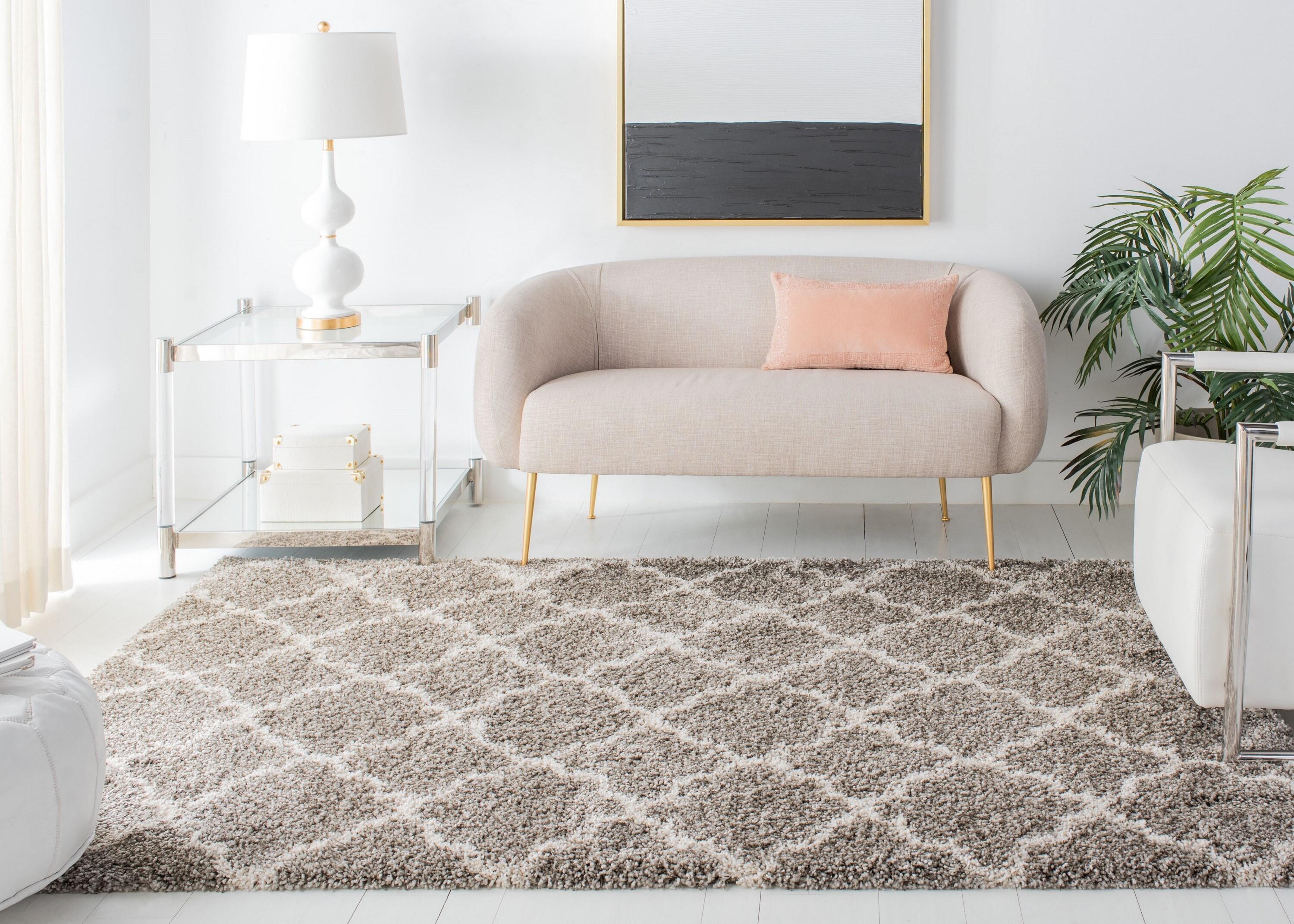 Hudson Shag SGH282 Power Loomed Indoor Area Rug - Grey/Ivory - 6'x9' - Safavieh