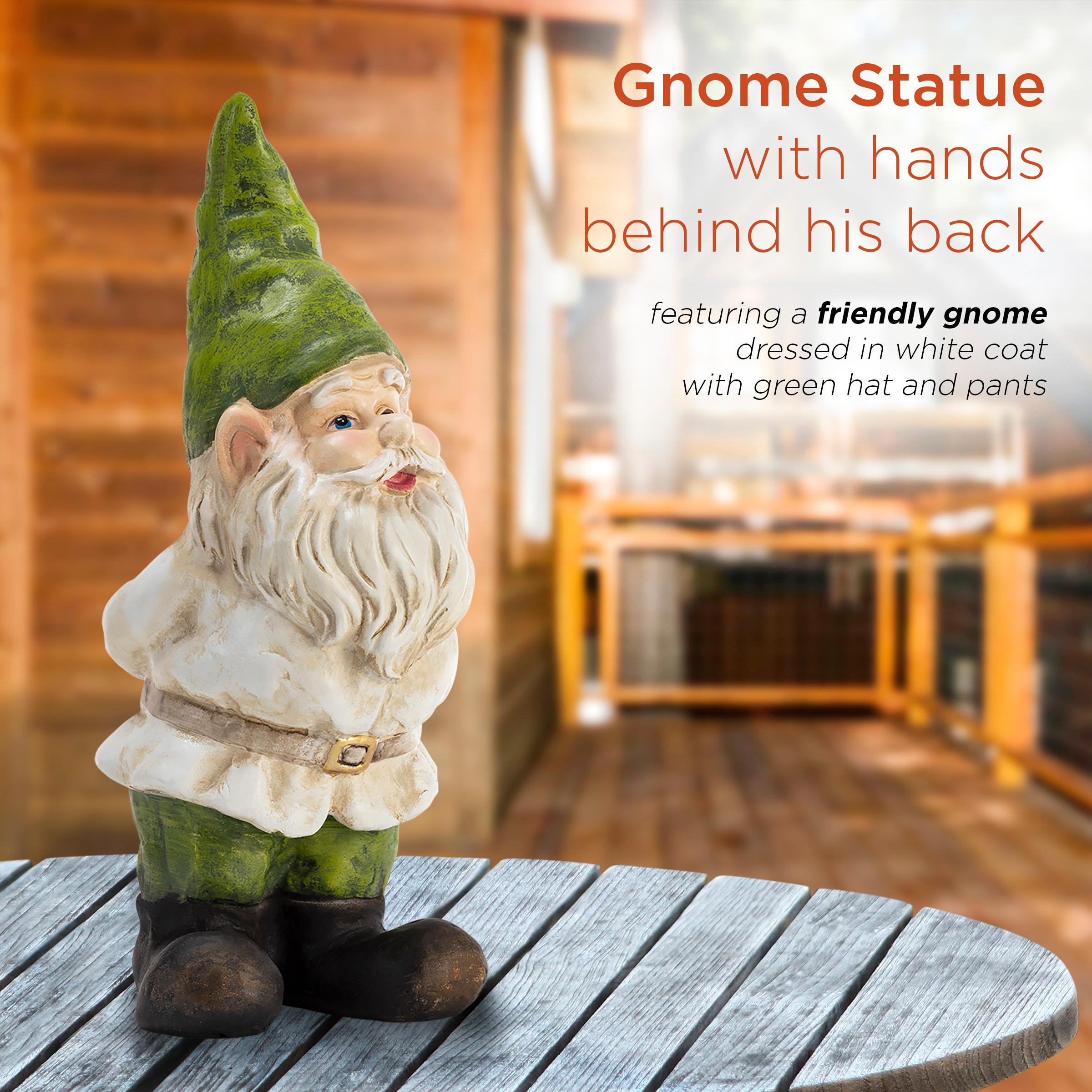 Alpine Corporation Gnome Statue With Hands Behind His Back