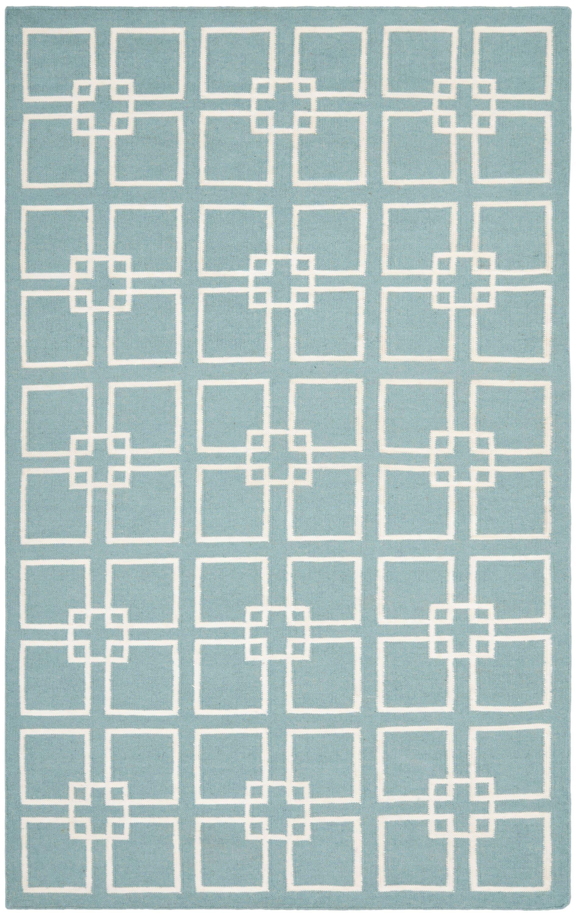 Martha Stewart Flat Weave 60% Wool, 20% Silk, And 20% Cotton Geometric Rug