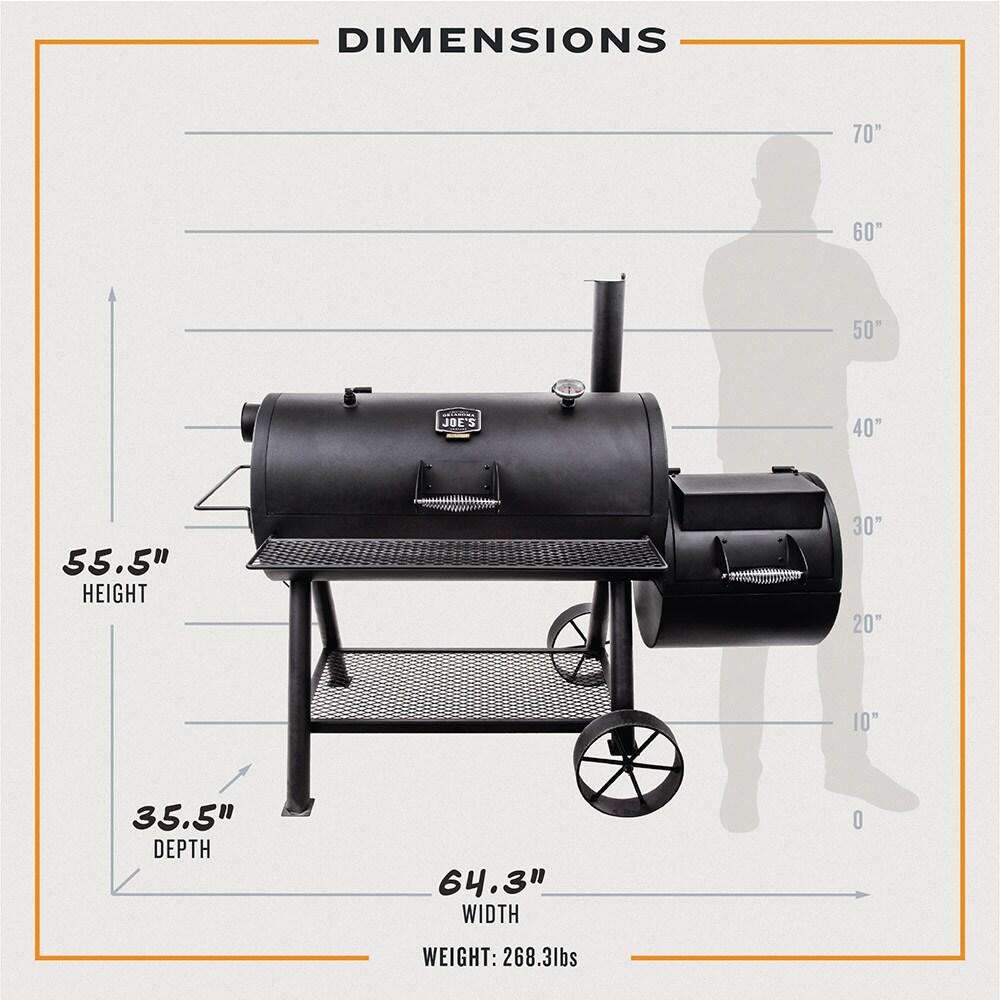 Oklahoma Joe's Oklahoma Joe's 1060 sq. in. Longhorn Reverse Flow Offset Smoker, Black