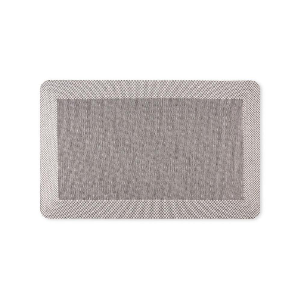 Martha Stewart Mira Modern Heathered Anti-Fatigue Air-Infused Kitchen Mat, Grey, 19.6"x32"