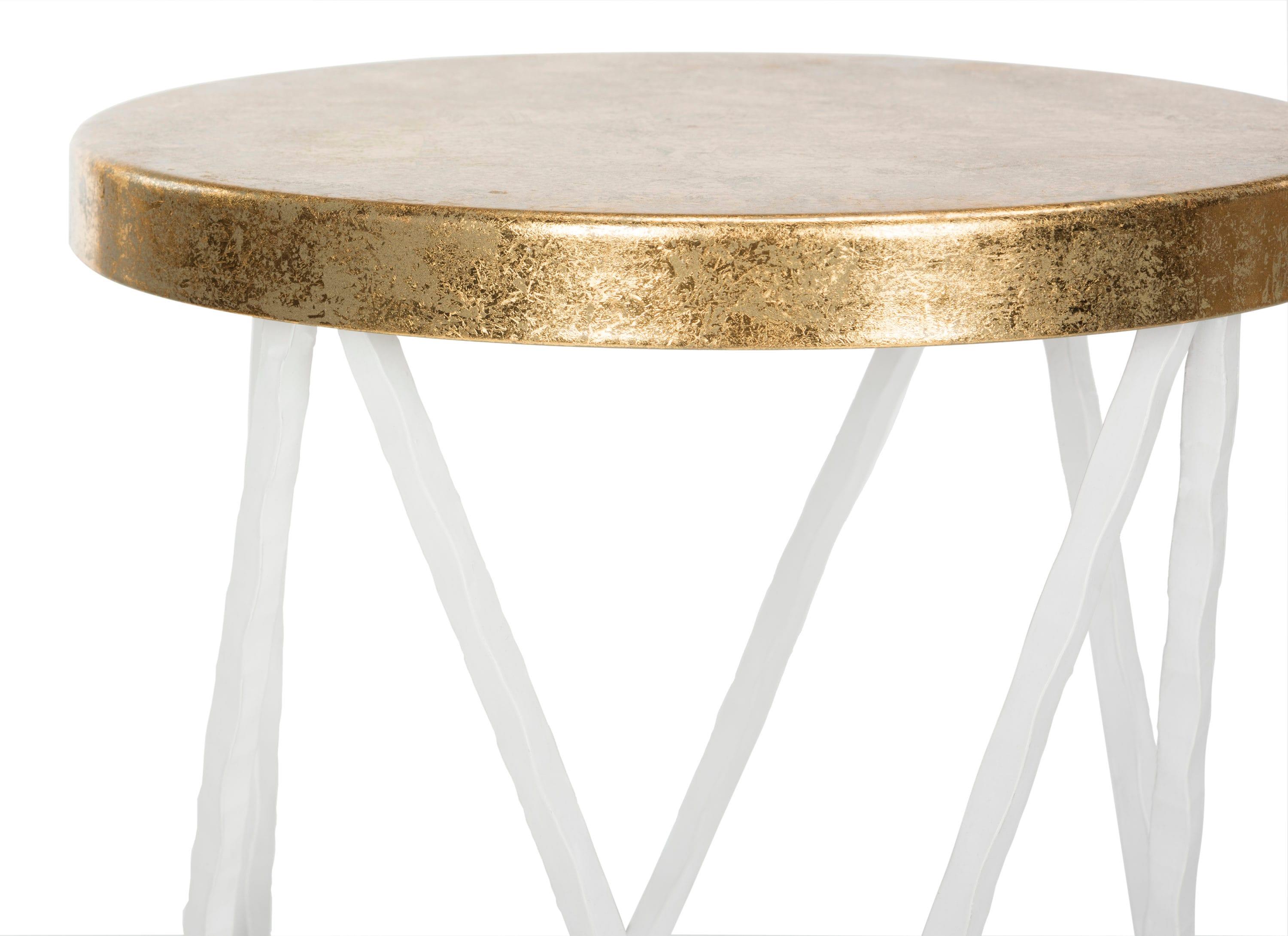 Hester Bar Stool - FOX3253 - White/Gold - Safavieh Couture