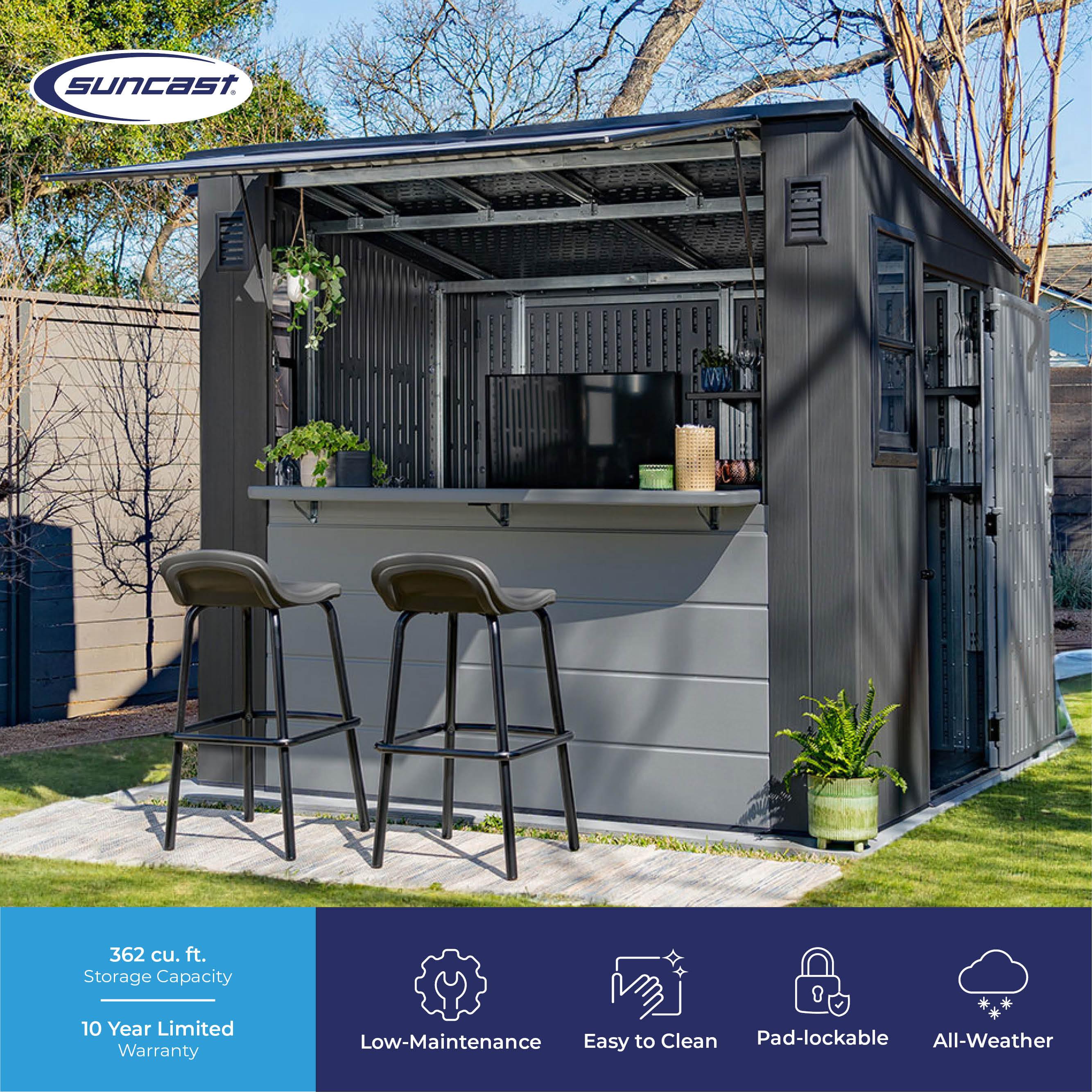 Suncast 8 ft. x 7 ft. Cabana Entertainment Shed