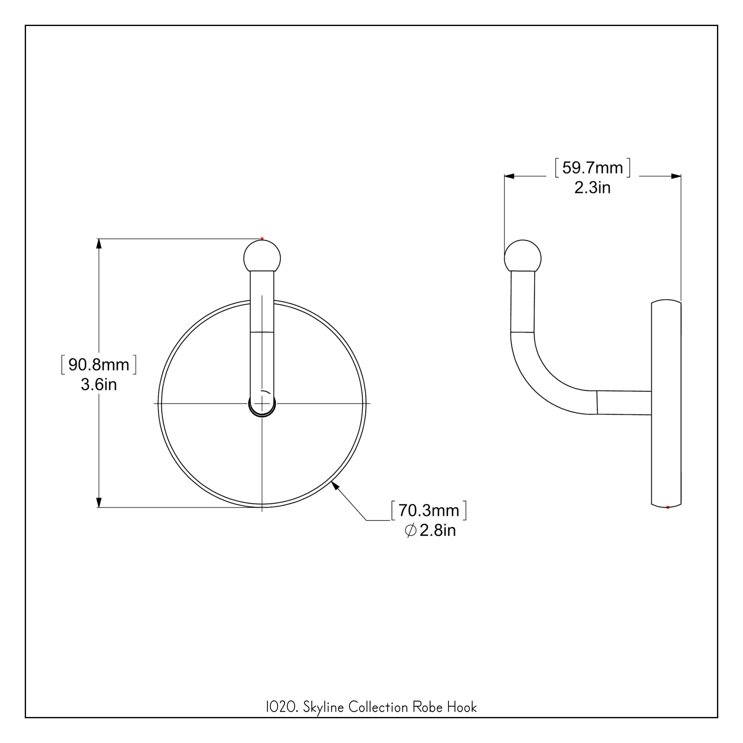 Satin Nickel Solid Brass Wall-Mount Robe Hook