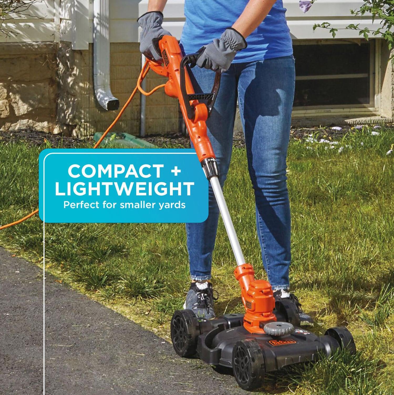 BLACK+DECKER Electric Lawn Mower, String Trimmer, Edger, 3-In-1, Corded, (BESTA512CM)
