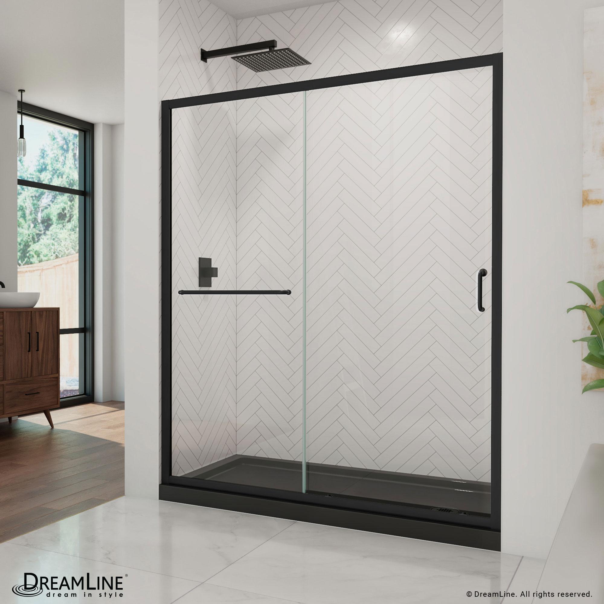 Infinity-Z 60" W x 74.75" H Framed Sliding Shower Kit